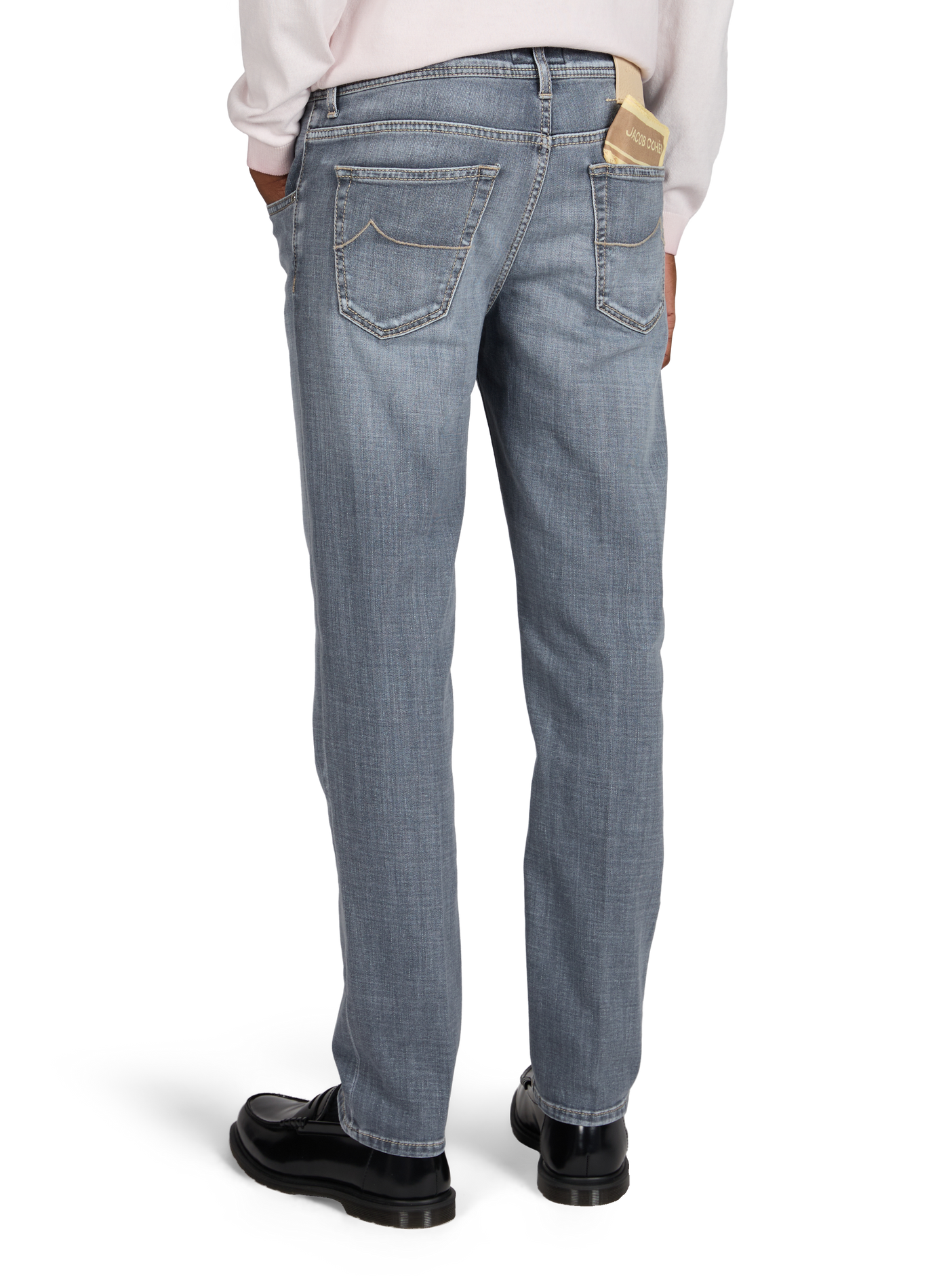 Cropped cotton blend jeans JACOB COHEN Grey