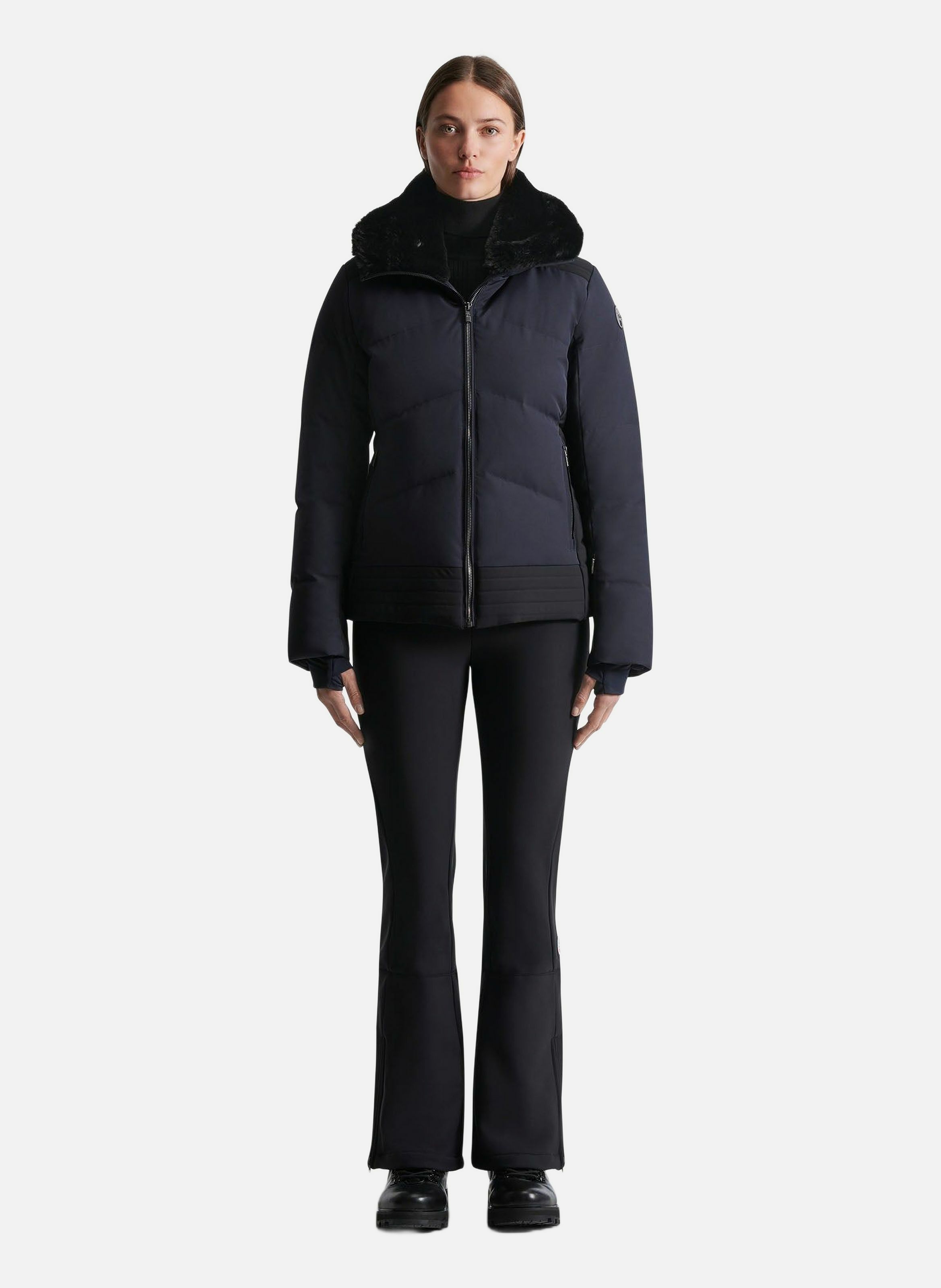 Veste de ski avery col montant coupe regular  Marin