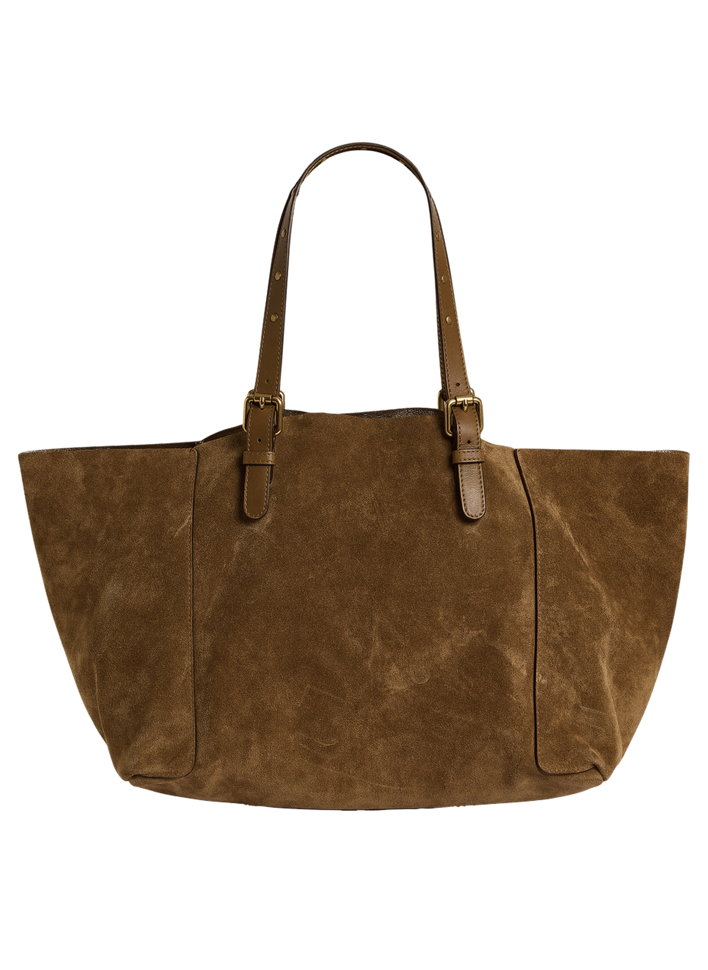 Cabas en cuir velours intérieur métallisé - simple bag GERARD DAREL Kaki