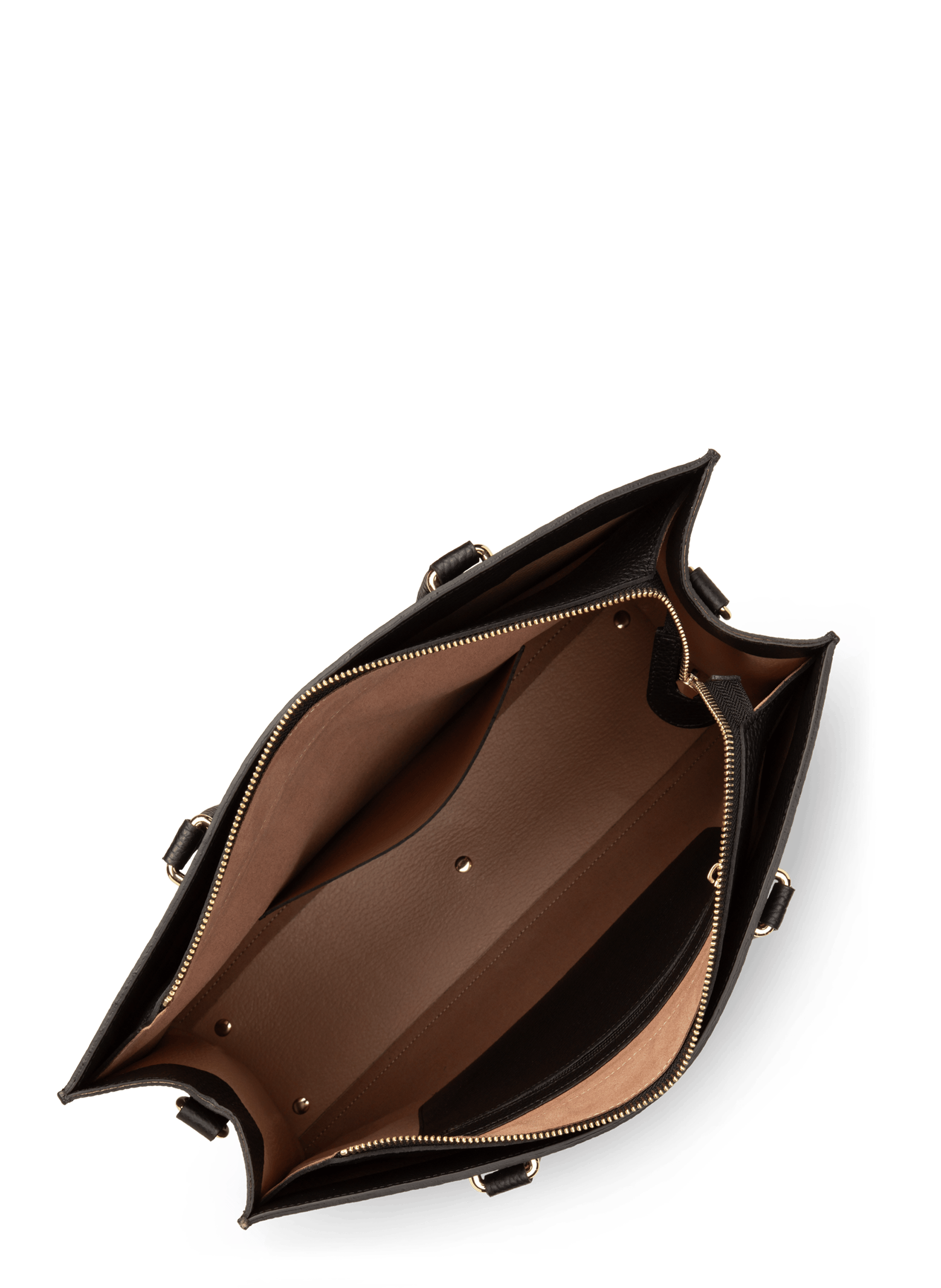 Grand sac cabas main - foulonné double daily LANCASTER Noir