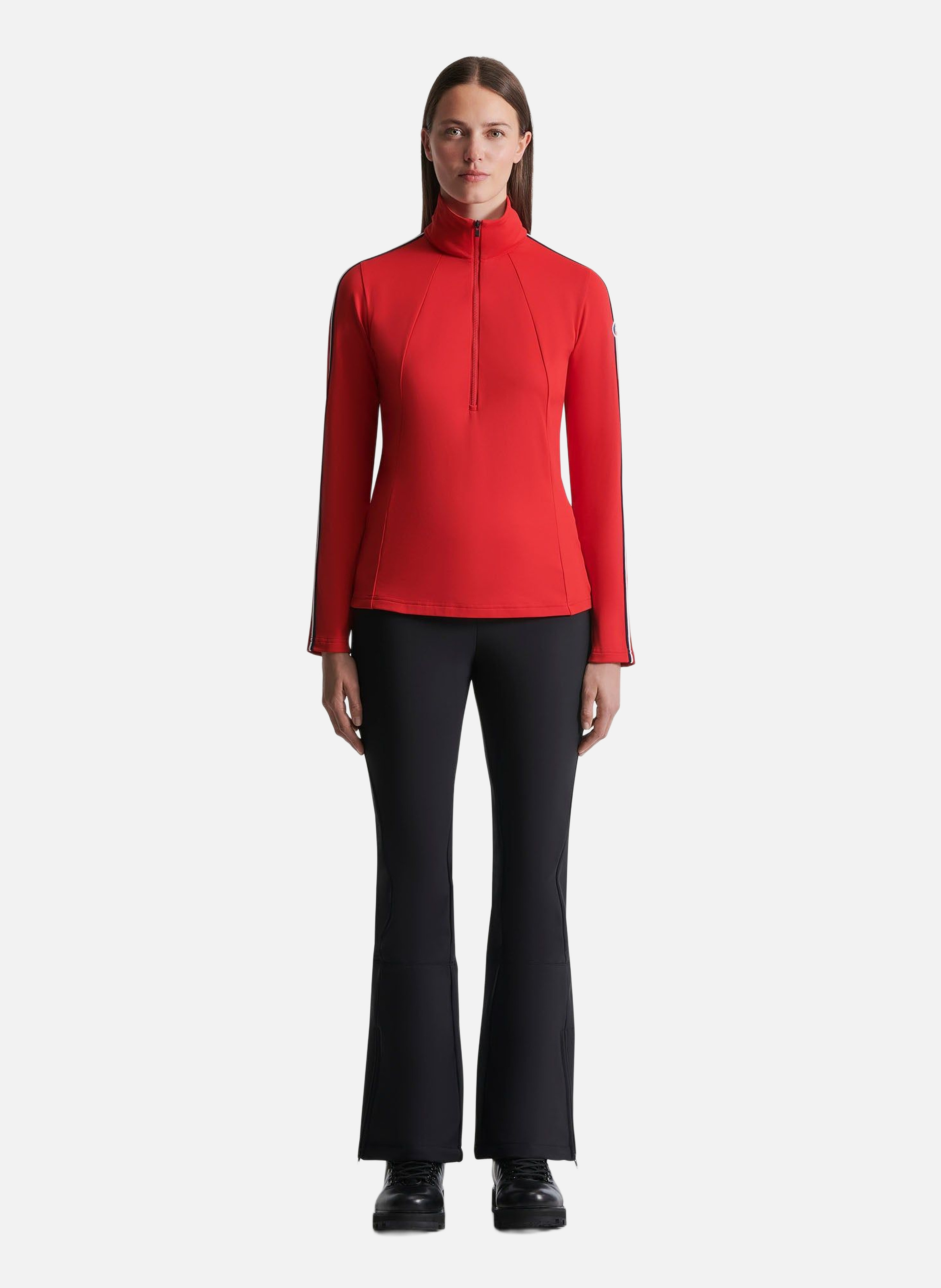 Stellia high-neck fitted sweater. FUSALP Red