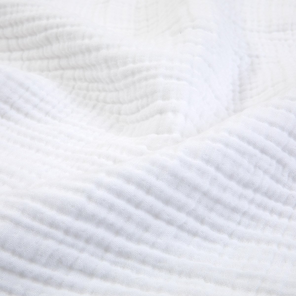 Plaid en gaze de coton, cyclades DESFORGES Blanc