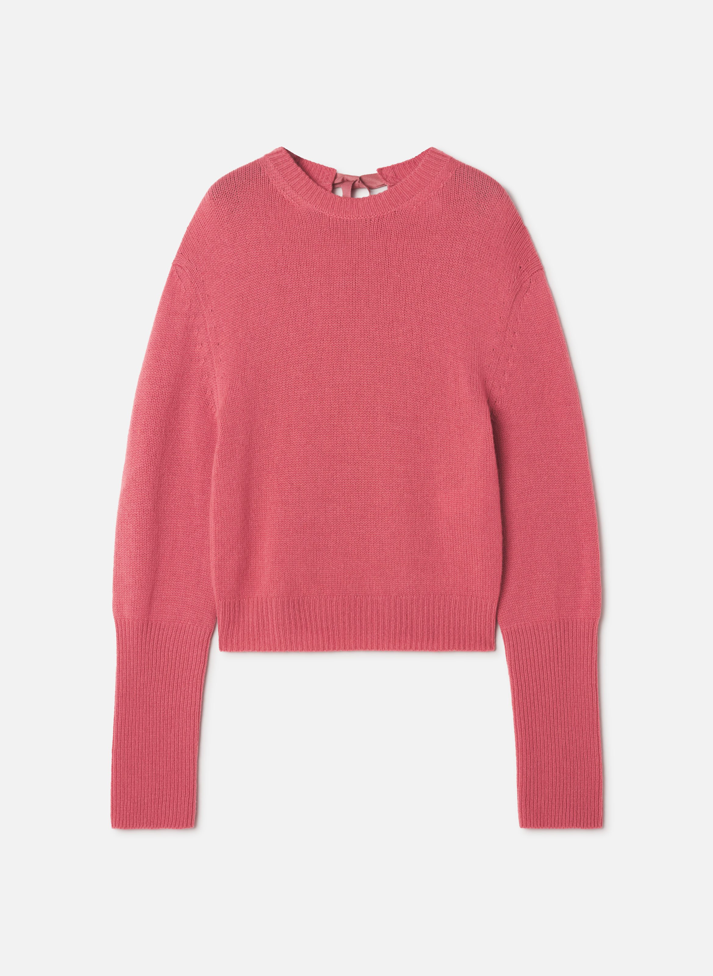 Pull détail gros grain en cachemire LANVIN Rose
