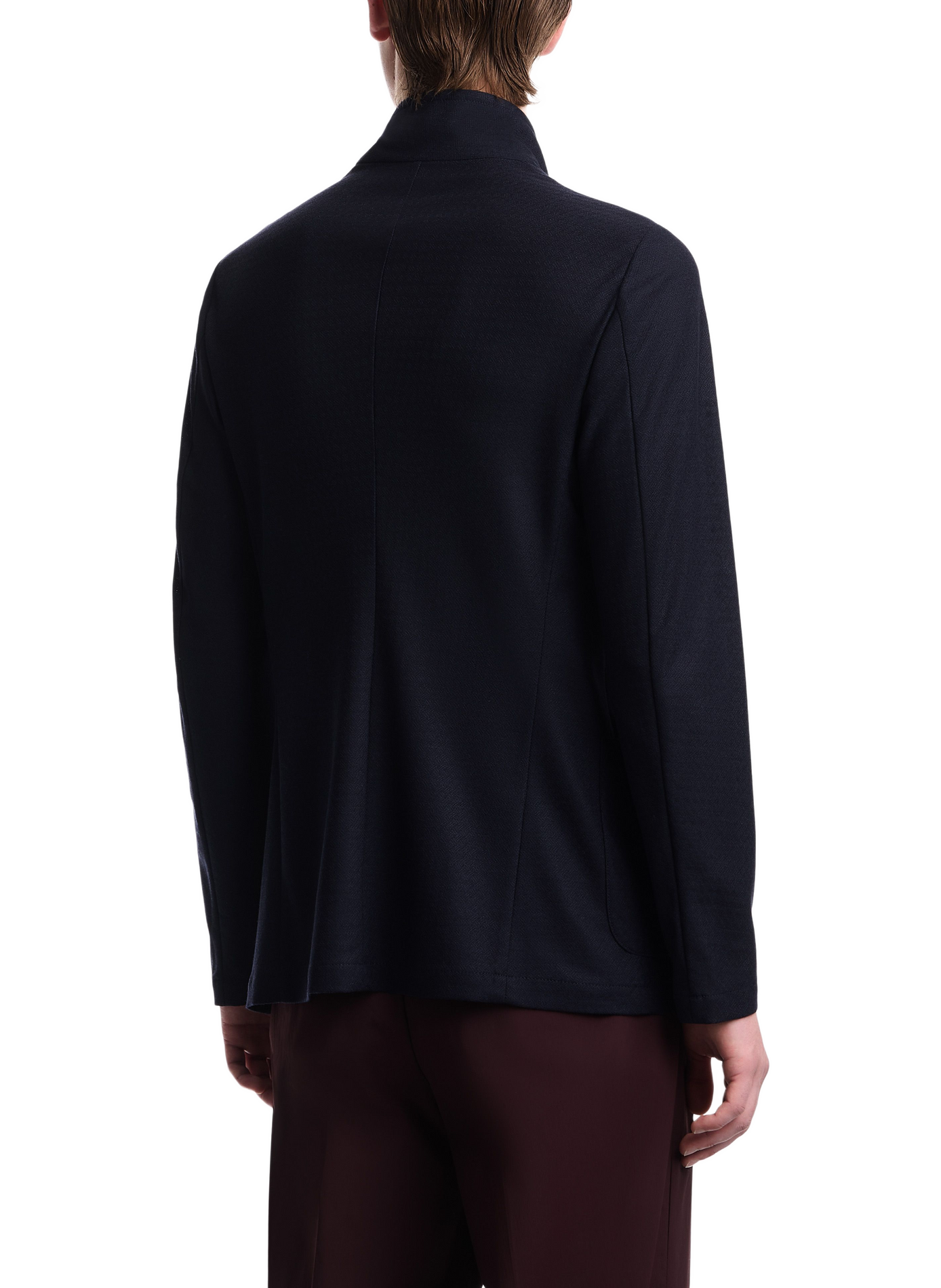 Straight wool coat with buttons EMPORIO ARMANI Blue
