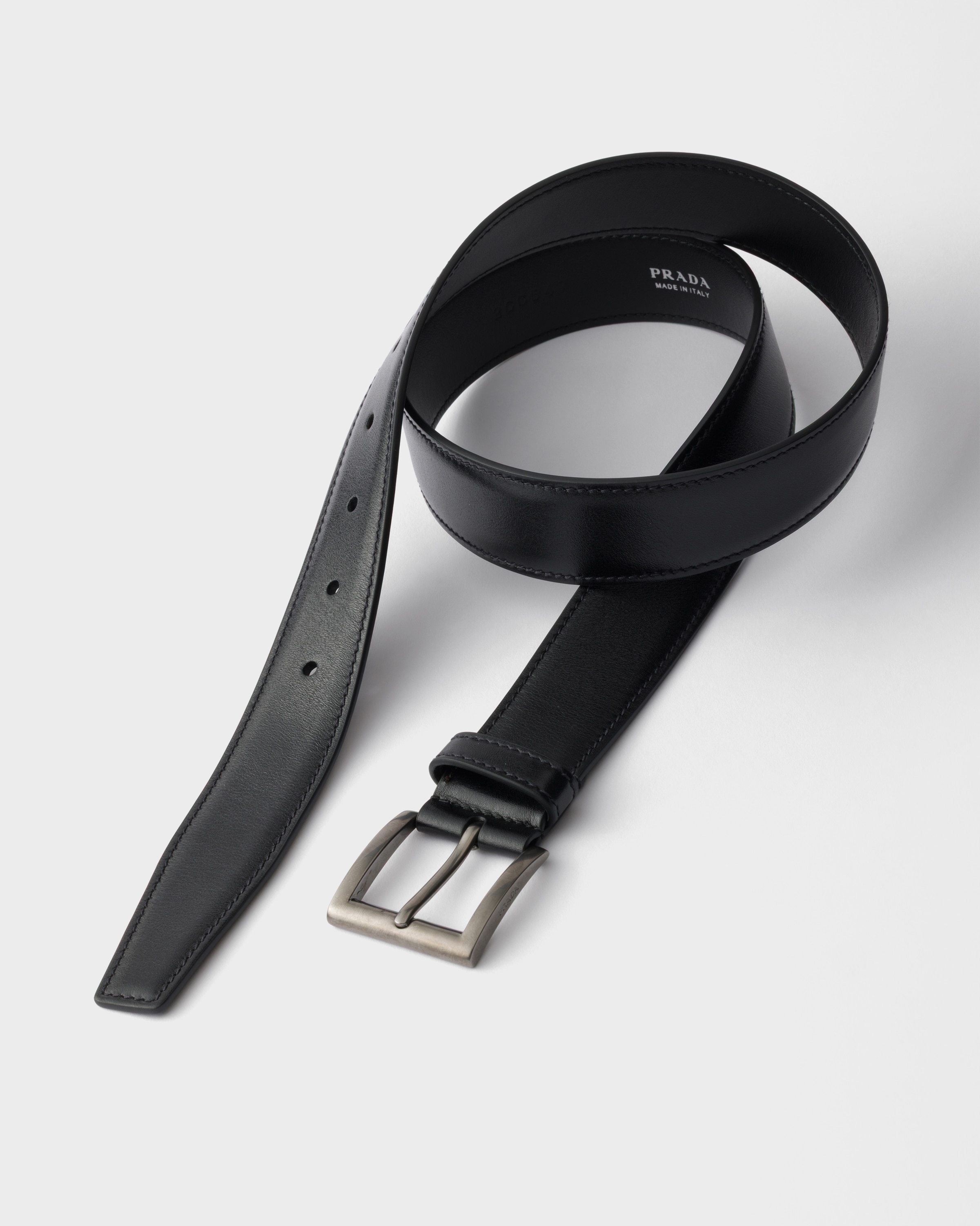 Ceinture en cuir PRADA Noir