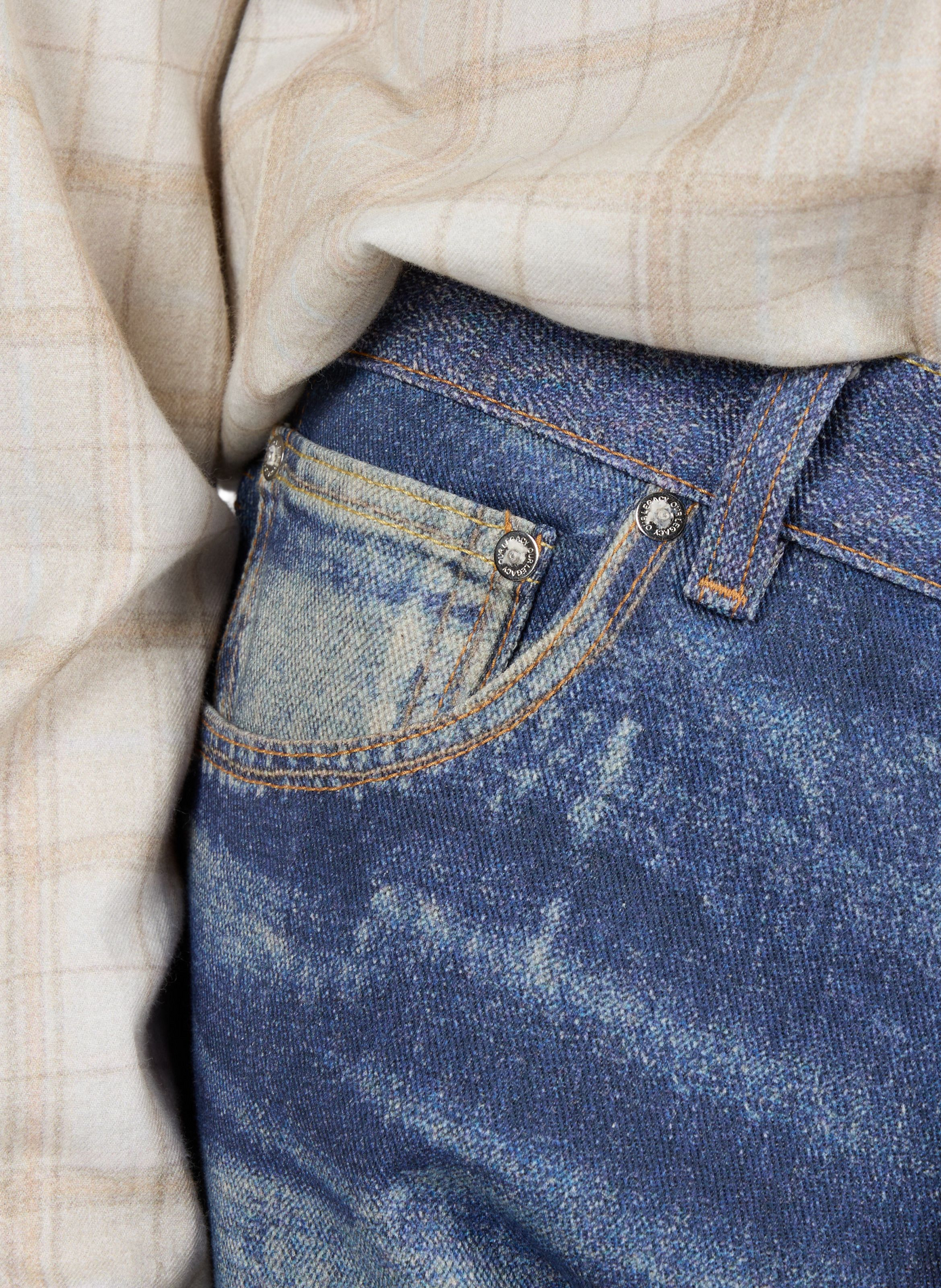 Wide Leg Washed Straight Jeans OUR LEGACY Multicolour