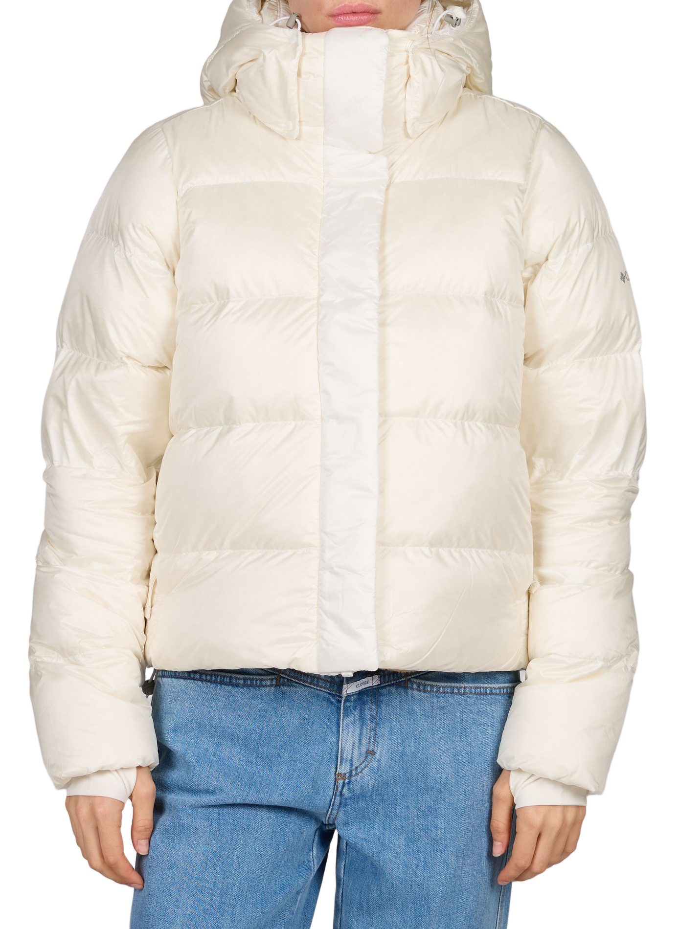 Short hooded puffer jacket Amaze Puff COLUMBIA Beige