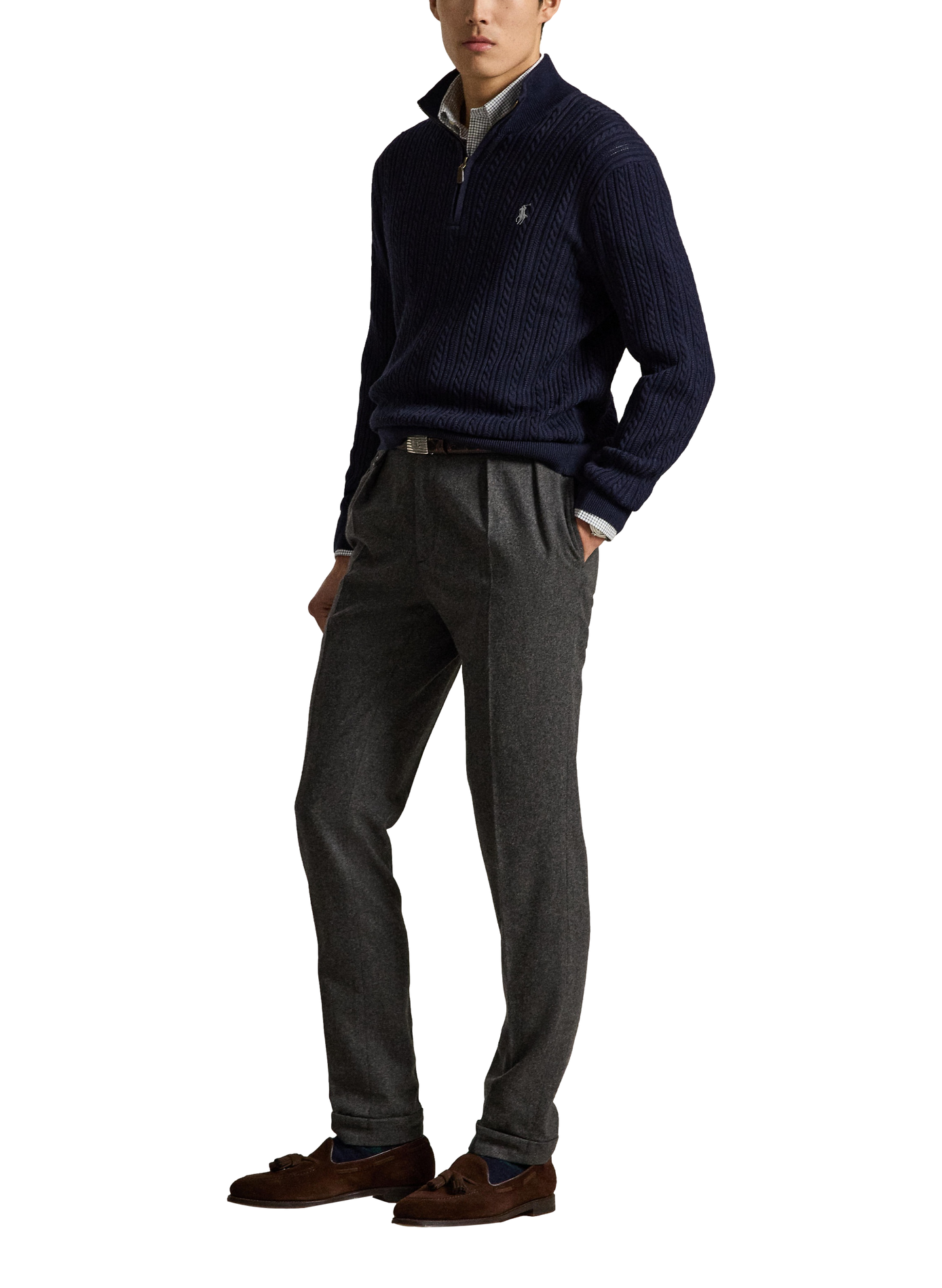 Straight twisted cotton sweater POLO RALPH LAUREN Blue