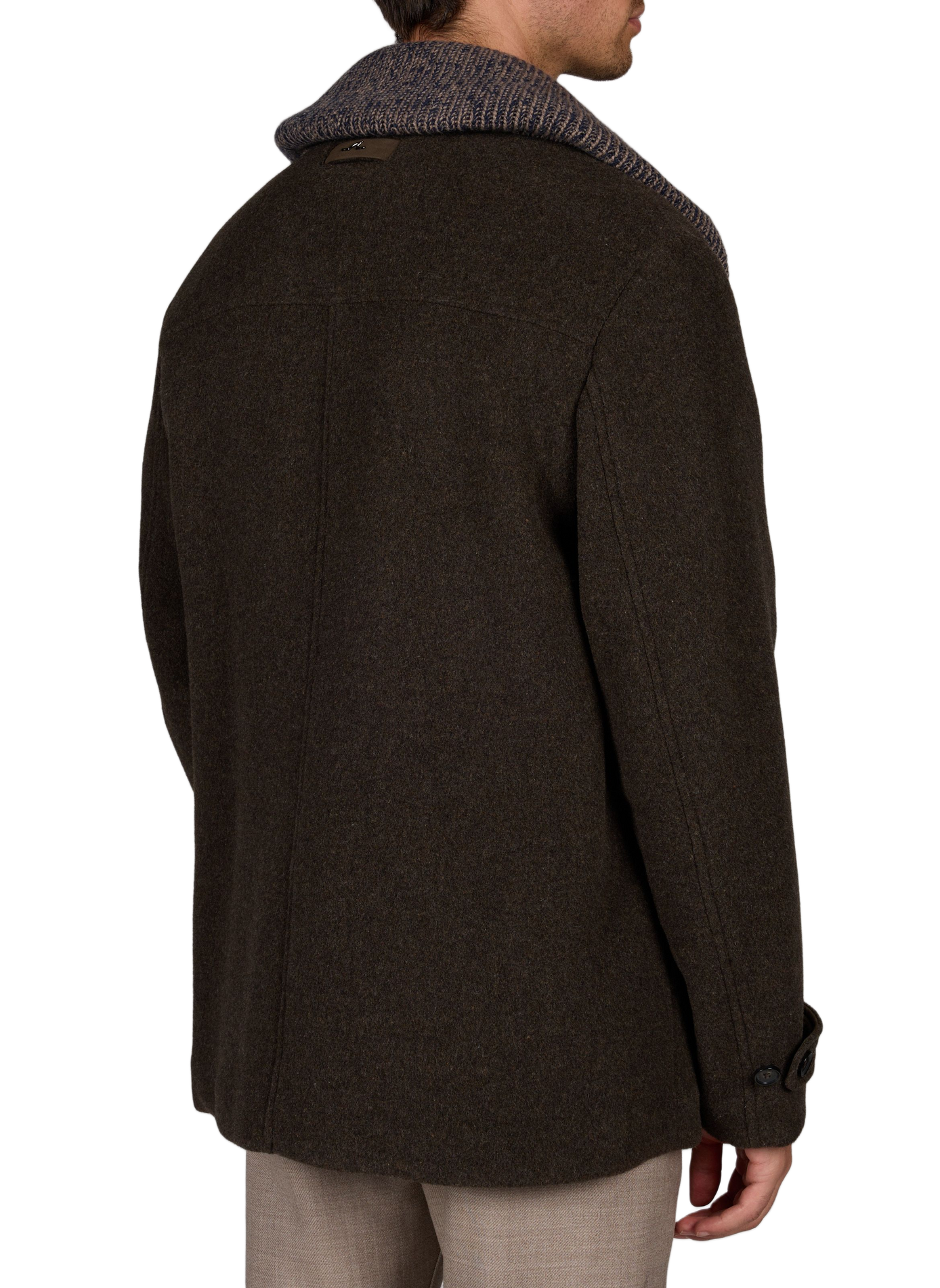 Weite Strickjacke mit Schalkragen aus Wollmischung PAUL & SHARK Braun