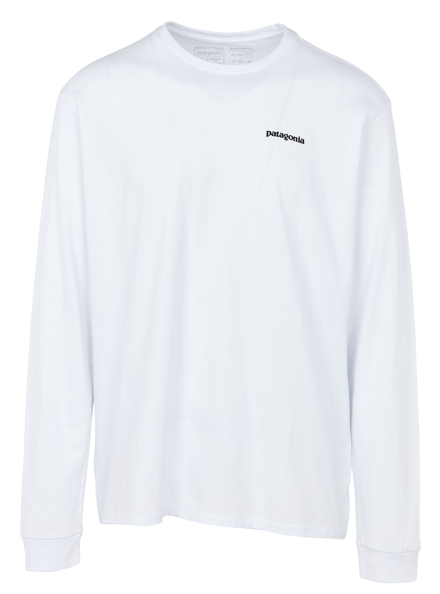 T-shirt met ronde hals, regular-fit, bedrukt met zeefdruk op gerecycled gemengd katoen PATAGONIA Wit