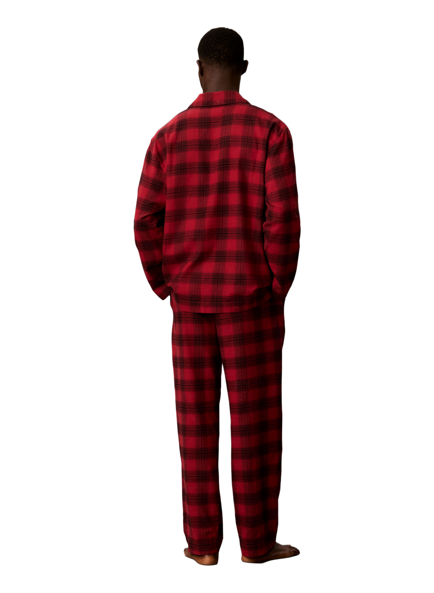Pantalon de pyjama carreaux en coton CALVIN KLEIN Rot
