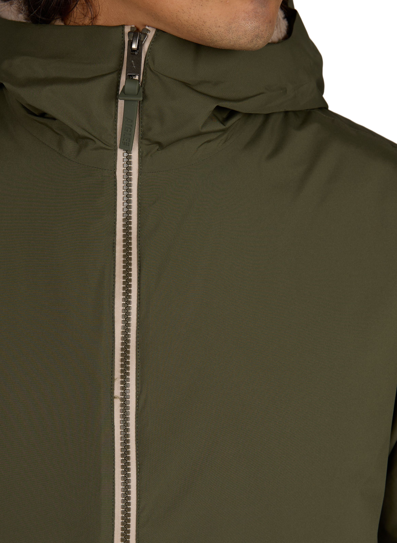 Gerade geschnittener Parka mit Kapuze AIGLE Khaki