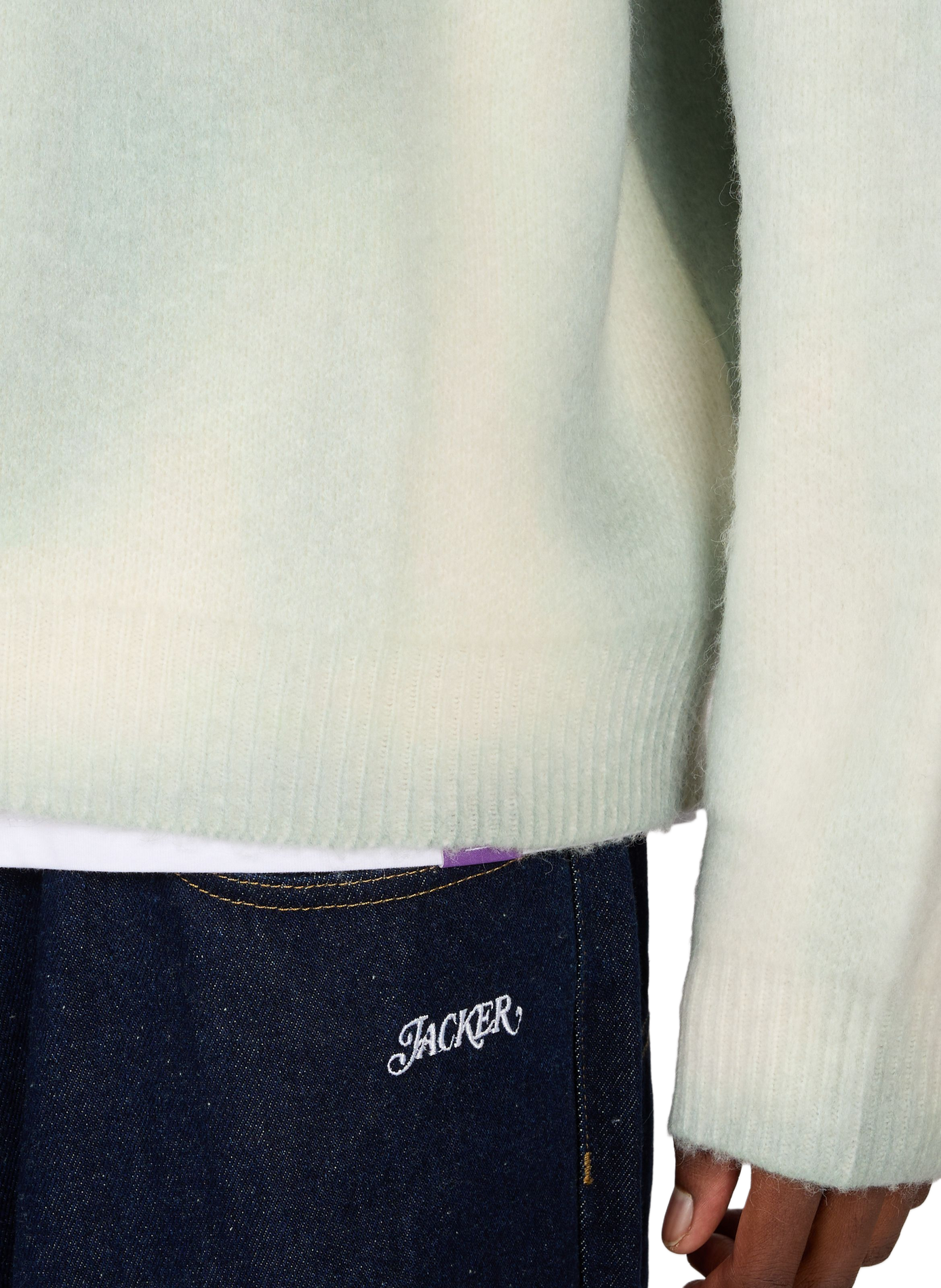 Relaxed-fit crew-neck knit sweater JACKER. Black