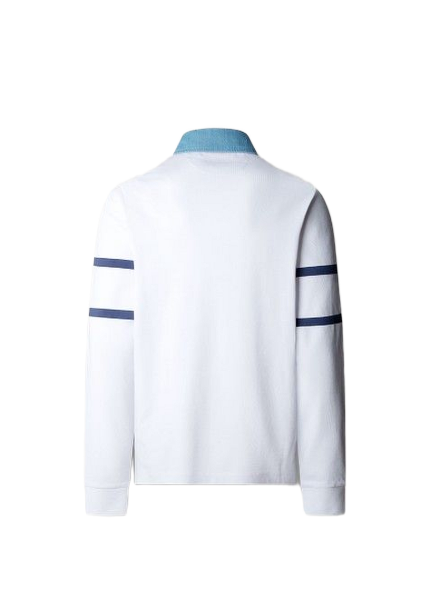 Long-sleeved striped cotton polo shirt FACONNABLE White