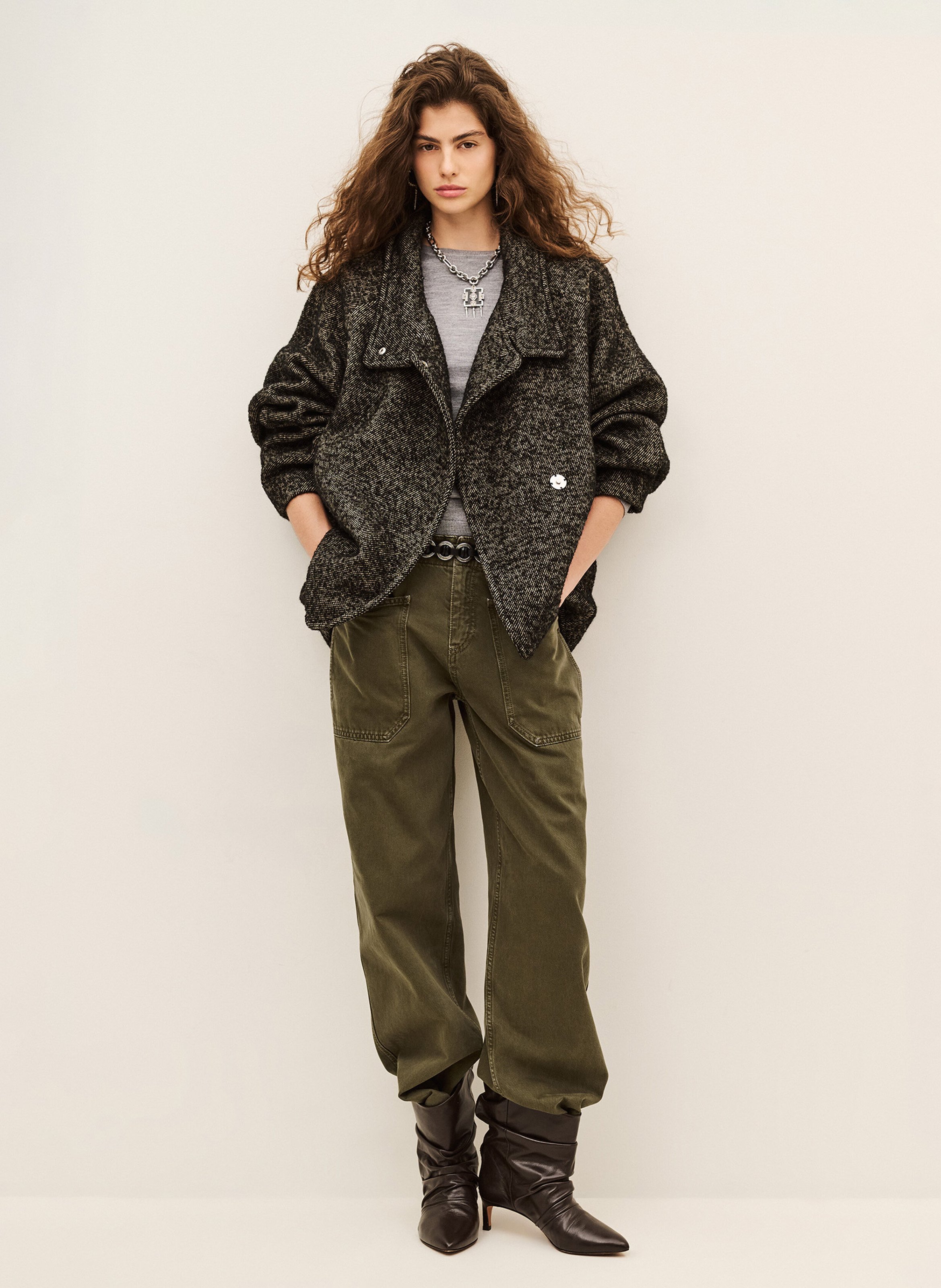 Manteau ample col montant naomi BA&SH Noir