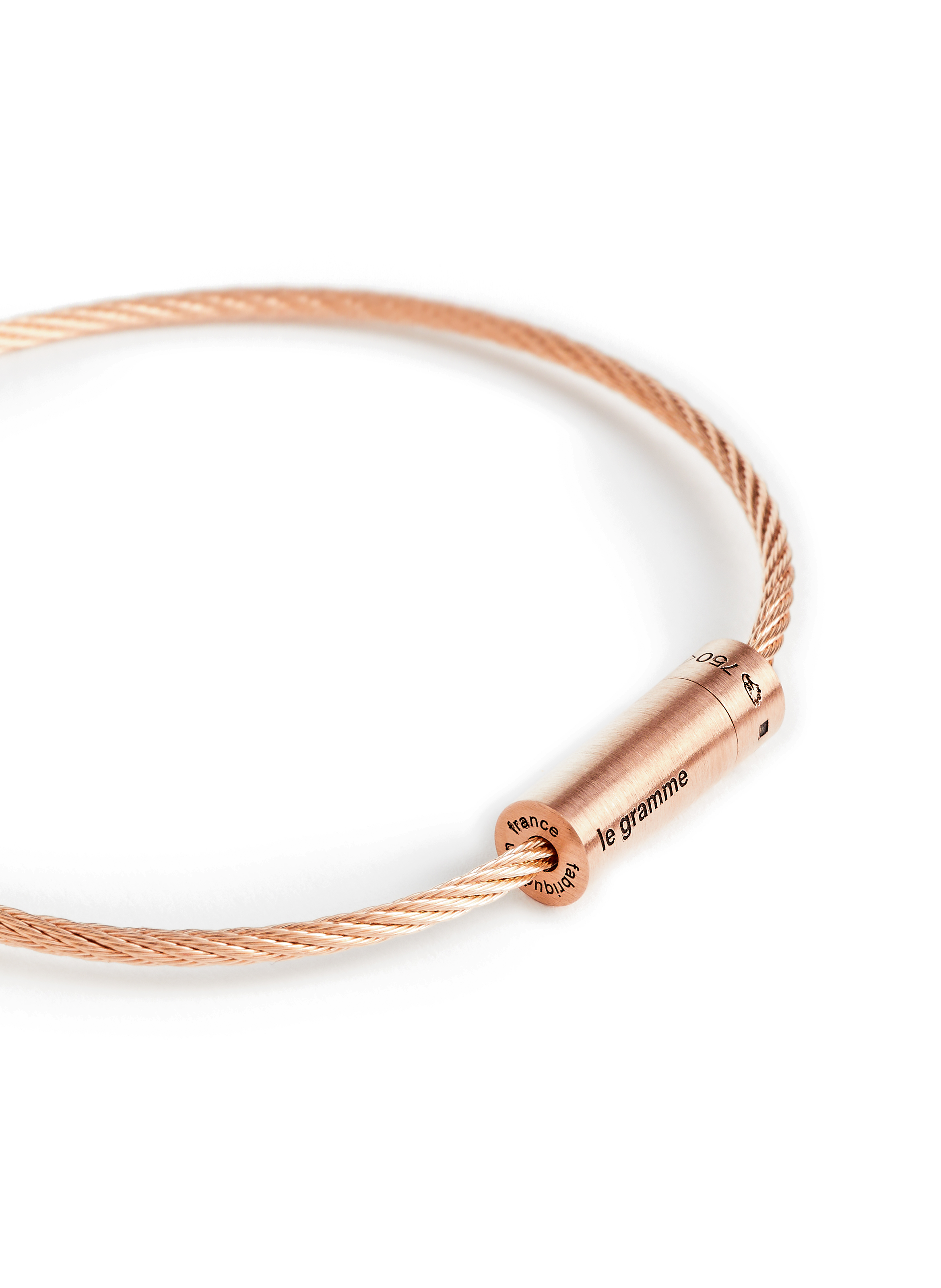 Bracelet câble 11g en or rouge brossé