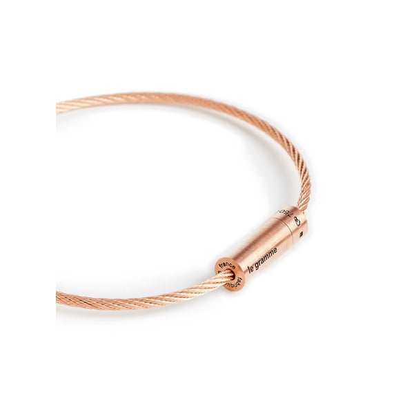 Bracelet câble 11g en or rouge brossé