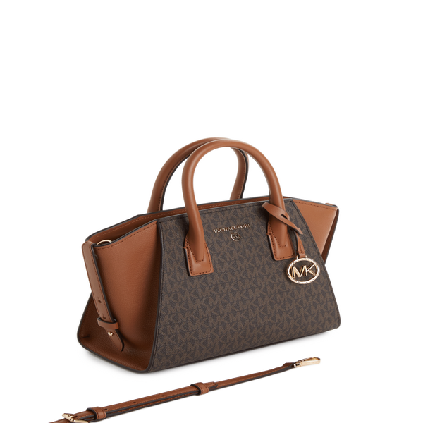 Michael Michael Kors Monogram-print Handbag In Brown