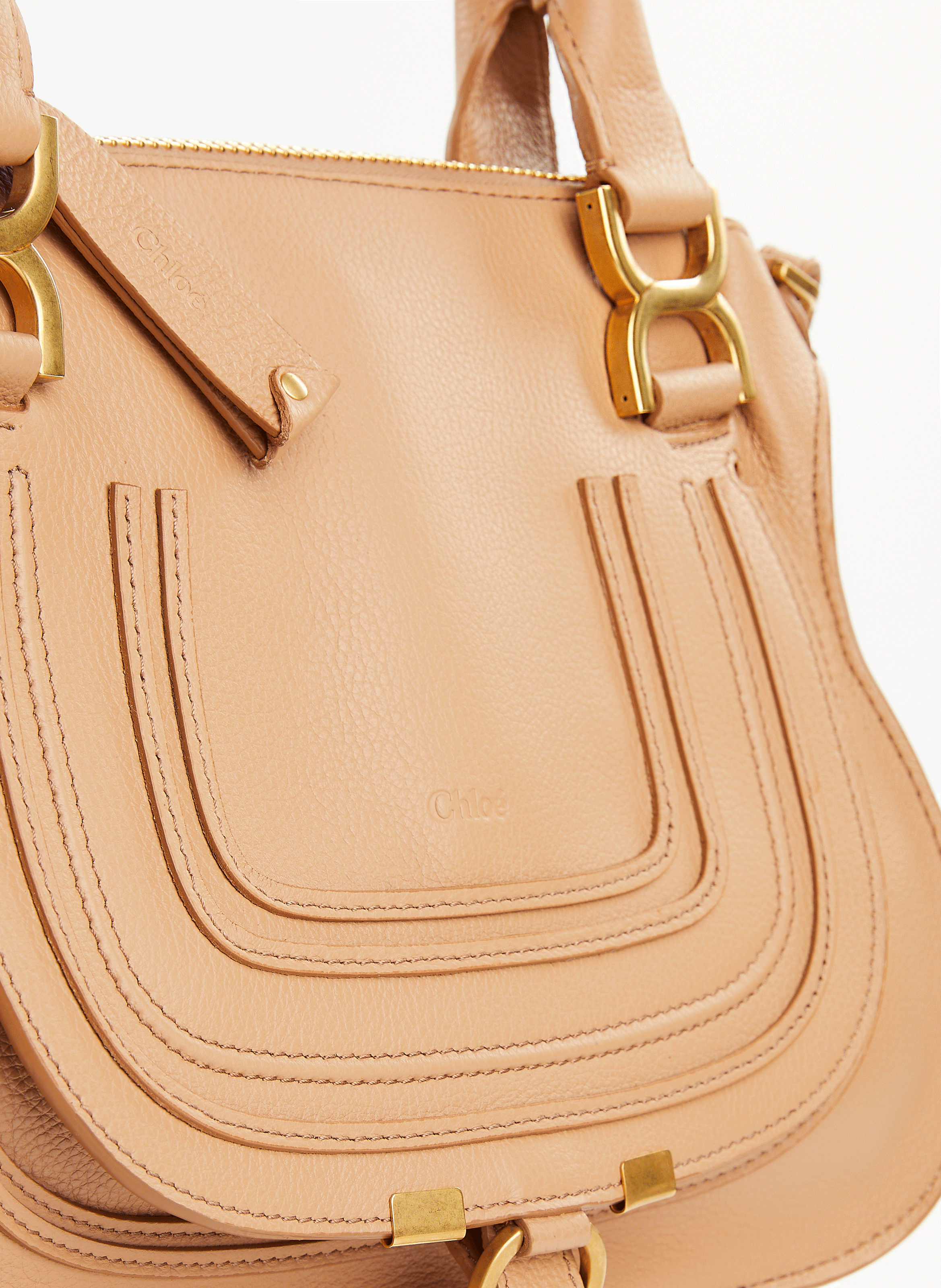 Sac à main Marcie en cuir Beige