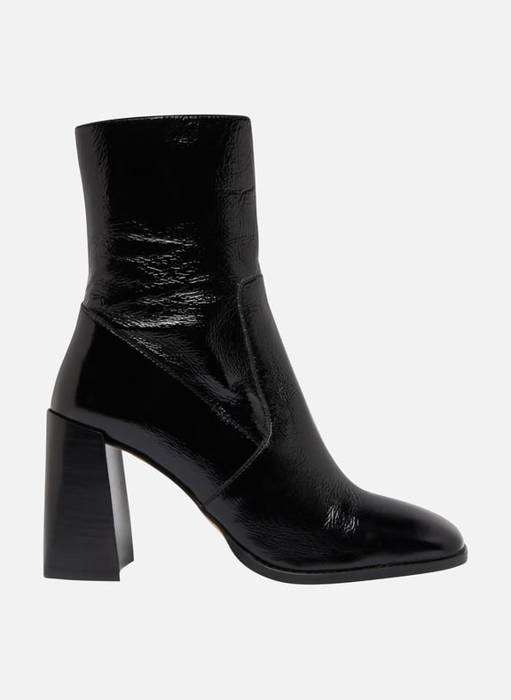 Bottines en cuir craquelé vidal Noir by JONAK JONAK Bottines en cuir craquelé vidal Noir