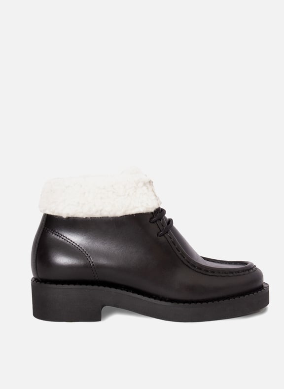 Bottines fourrées basses cuir Noir by JULES & JENN JULES & JENN Bottines fourrées basses cuir Noir