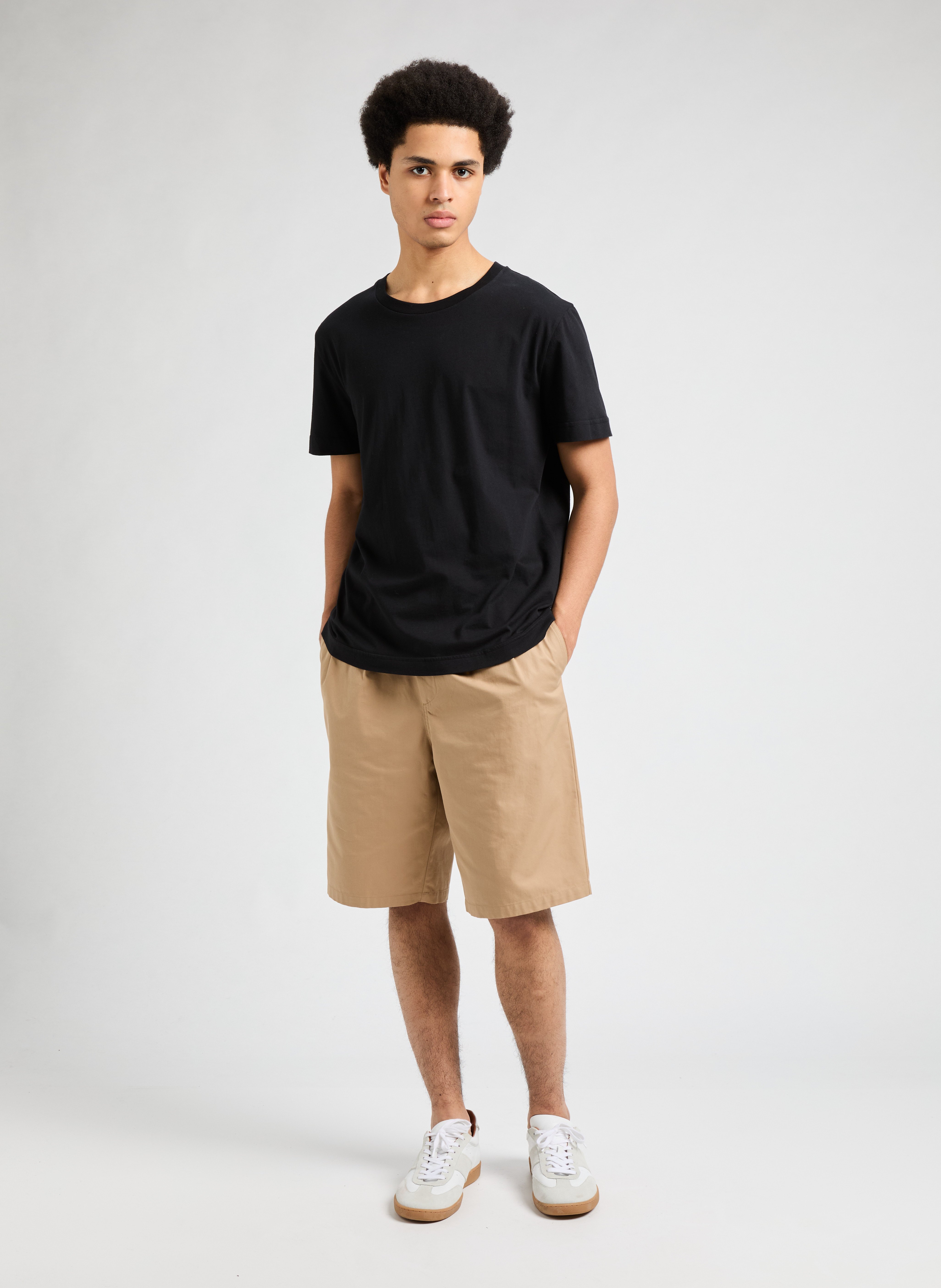 T-shirt Baff col rond en coton SAISON 1865 Noir