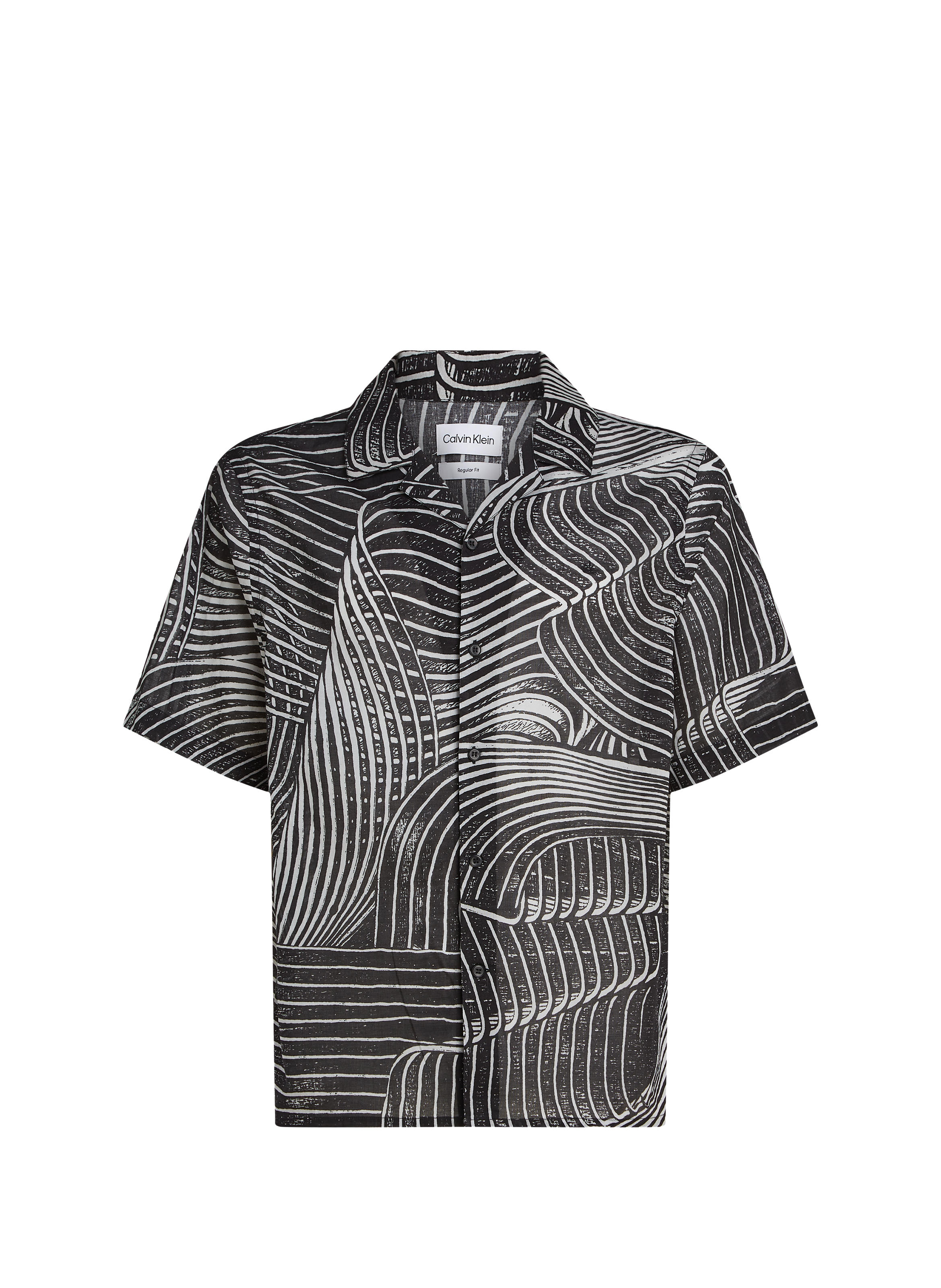Chemise imprimé en coton CALVIN KLEIN Noir