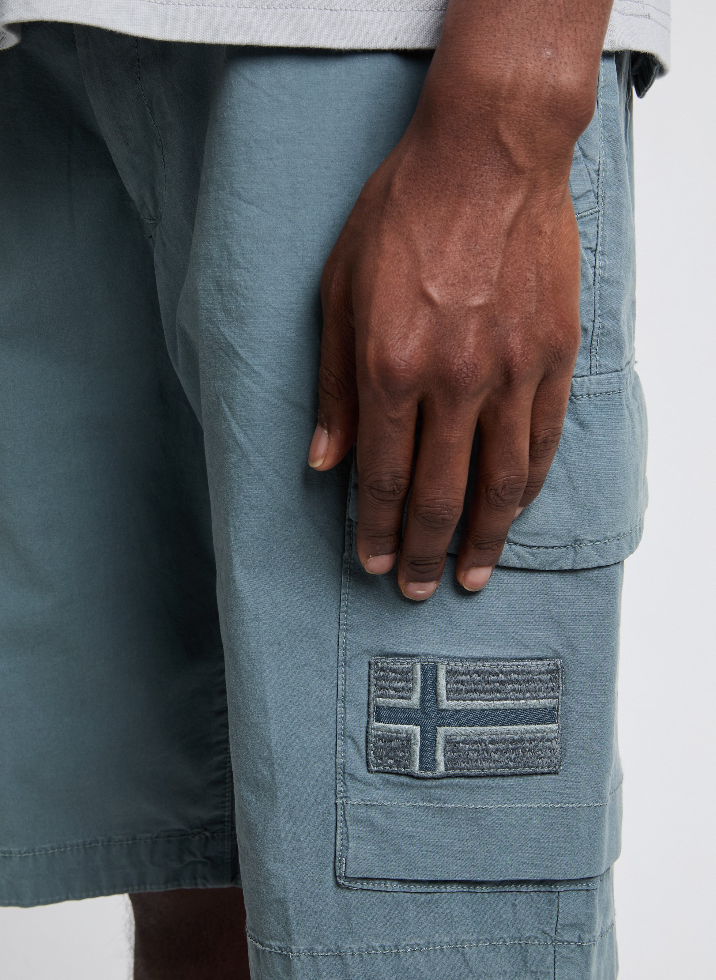 Cotton cargo shorts NAPAPIJRI Grey