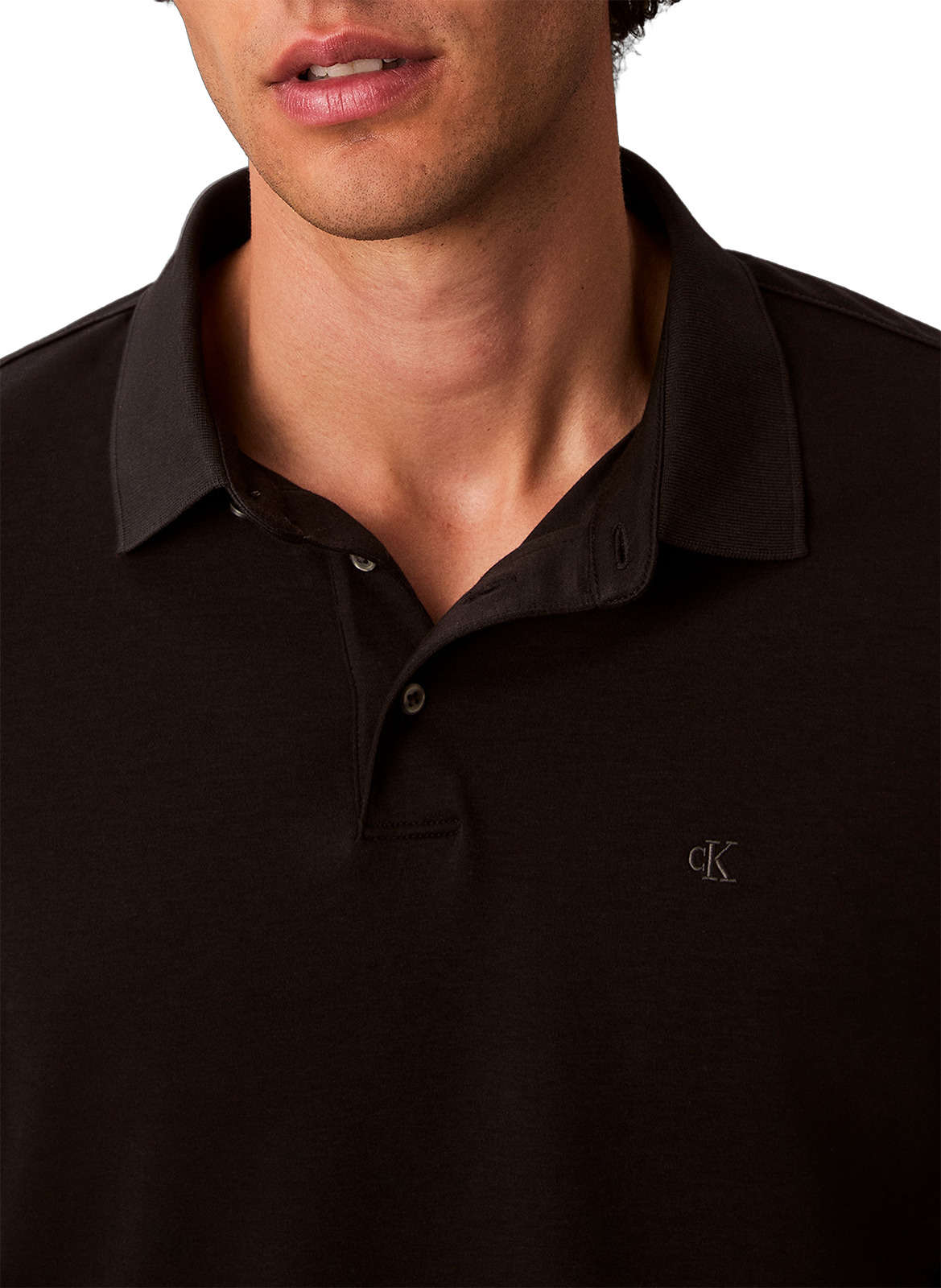 Long sleeve polo shirt CALVIN KLEIN Black