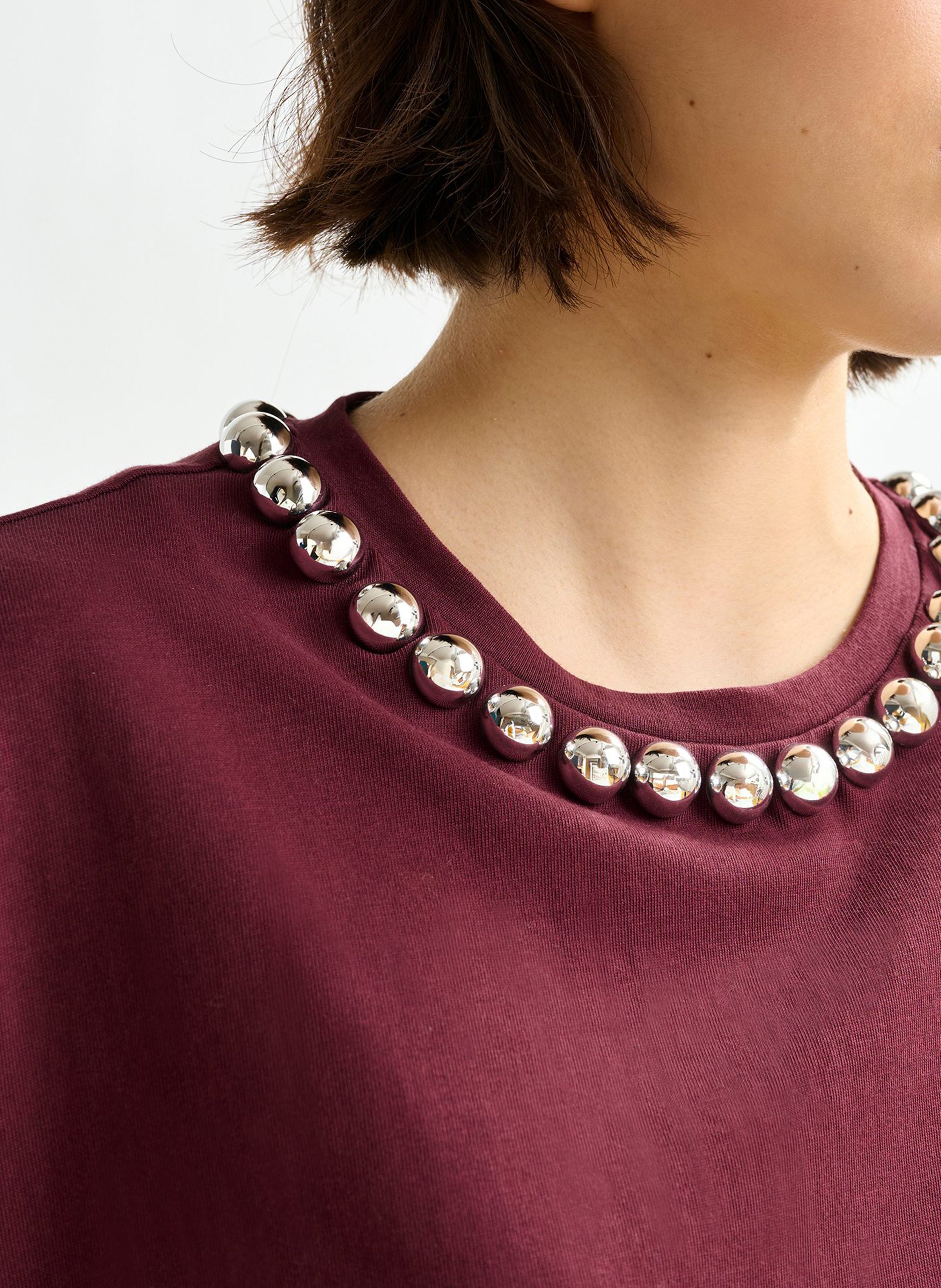 Top droit en coton Intenso ESSENTIEL ANTWERP Rouge