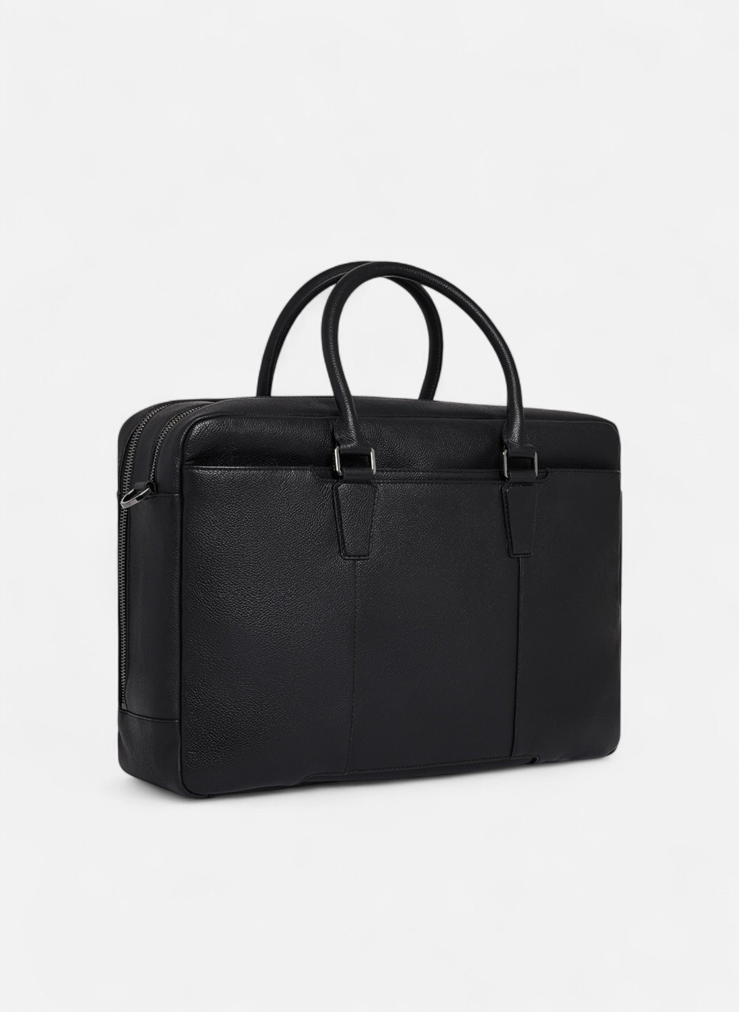 Porte documents 17" marceau en cuir grainé grand modèle LE TANNEUR Noir