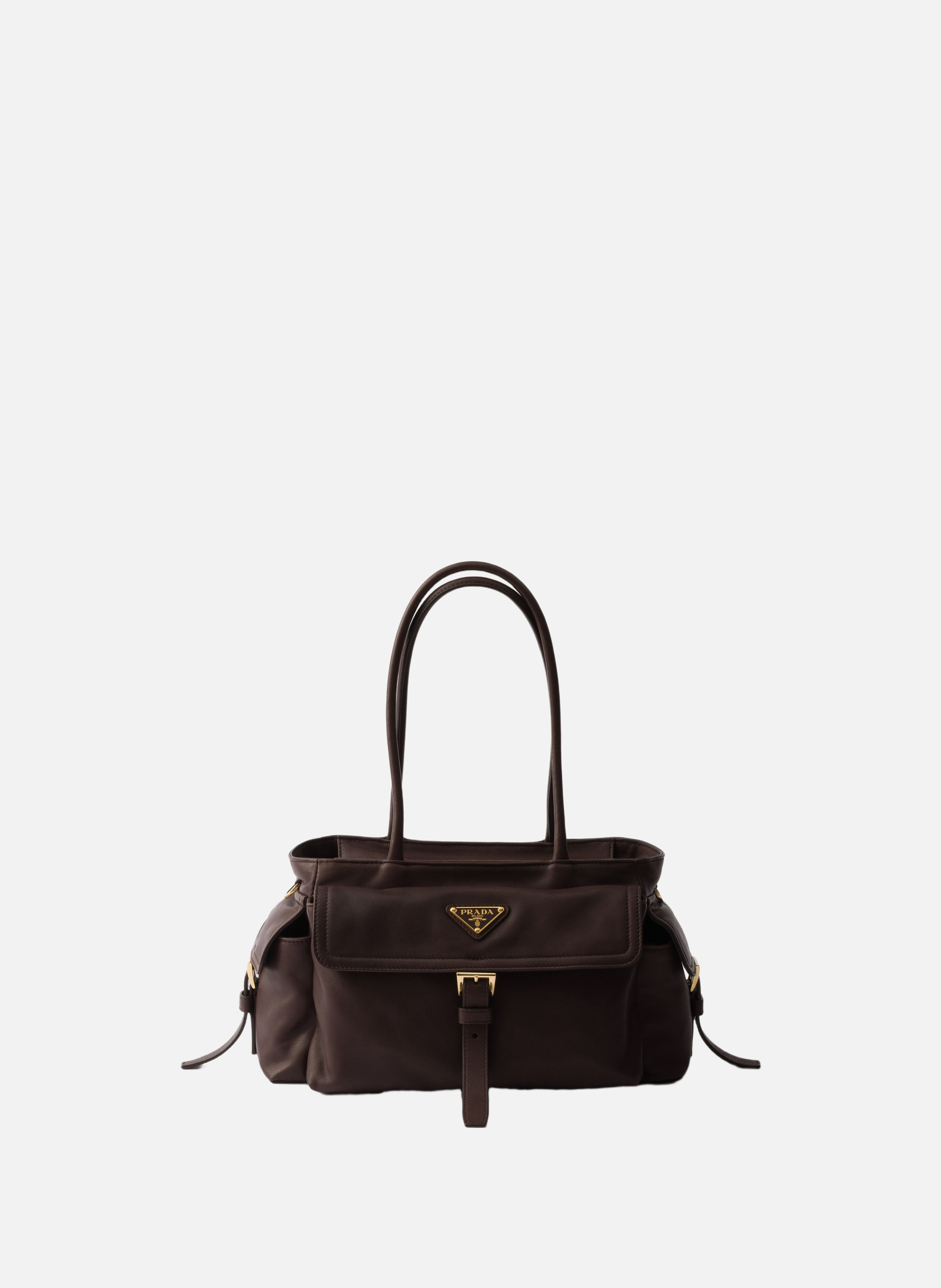 Sac cabas prada explore en cuir nappa PRADA Marron