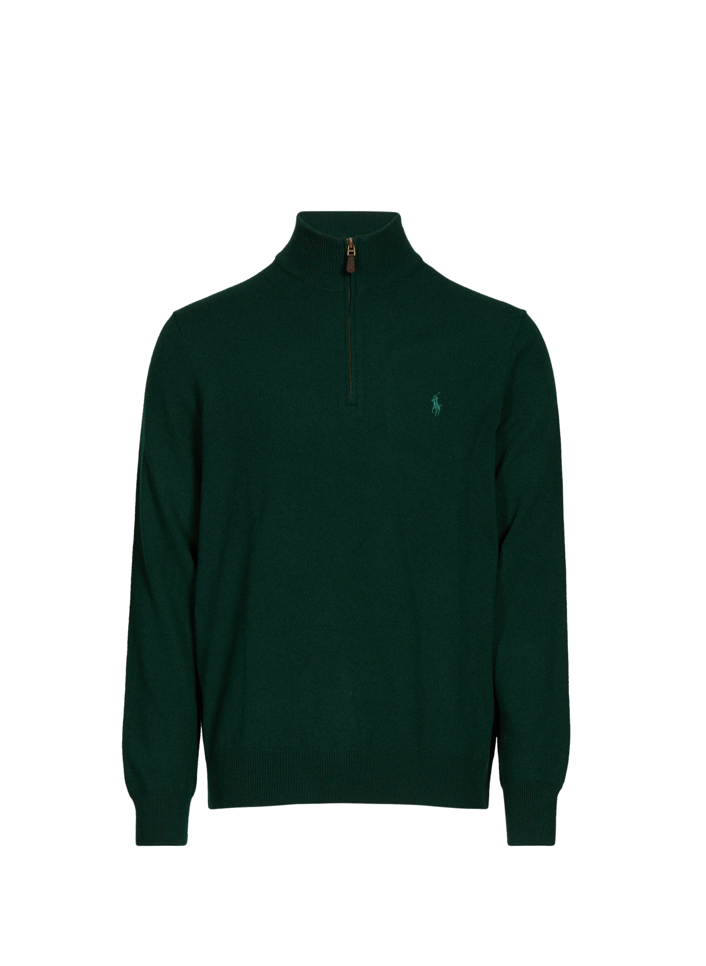 POLO RALPH LAUREN Wool zip-neck jumper Green