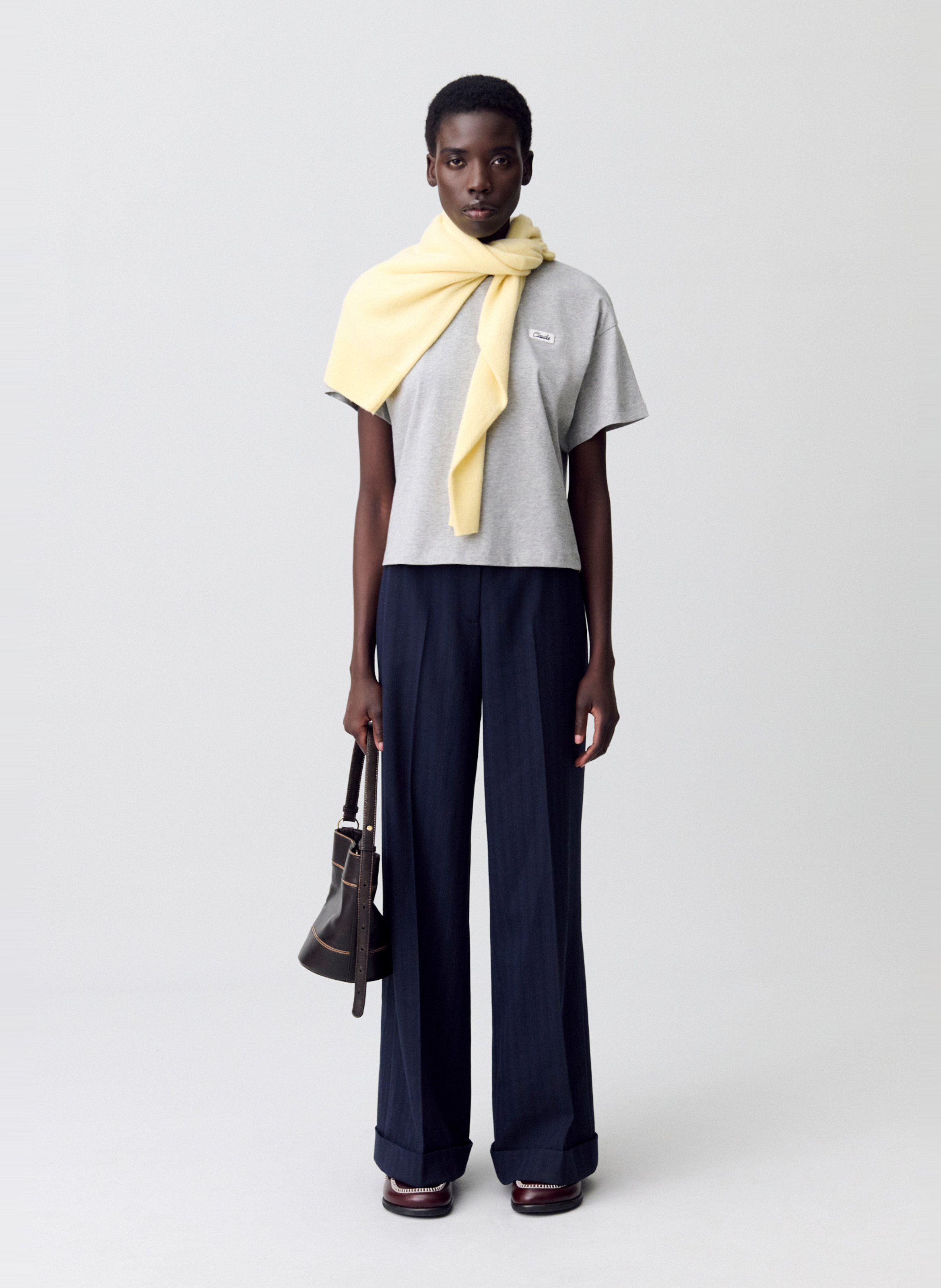 Pantalon large rayé à pinces pacome CLAUDIE PIERLOT Multicolore