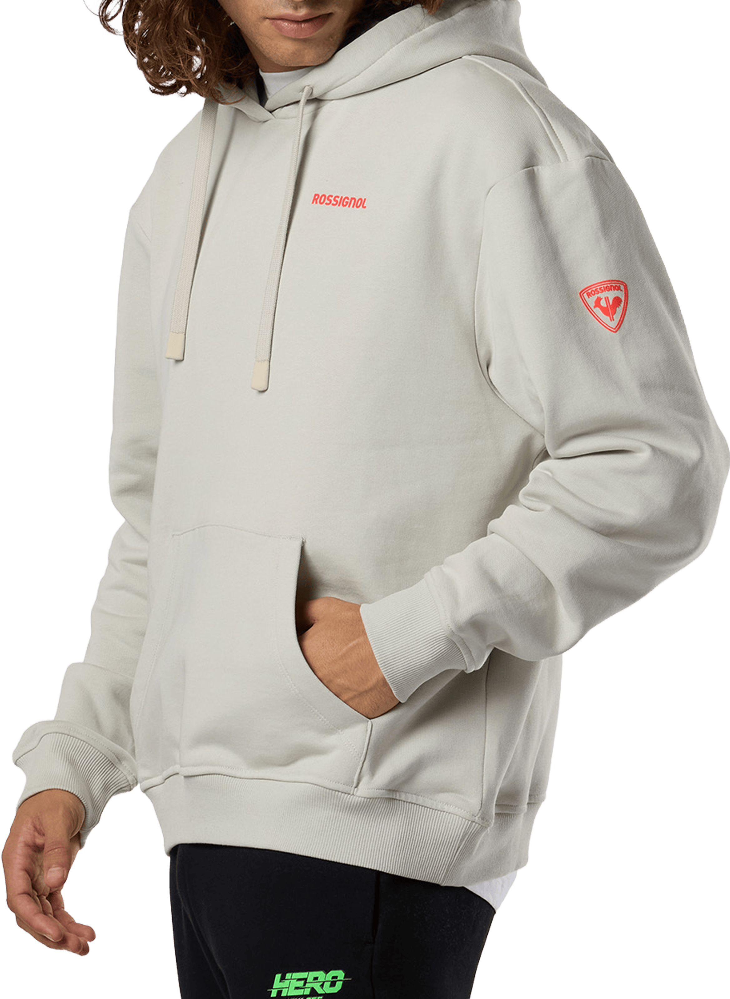 Sweat à capuche en coton ROSSIGNOL Gris