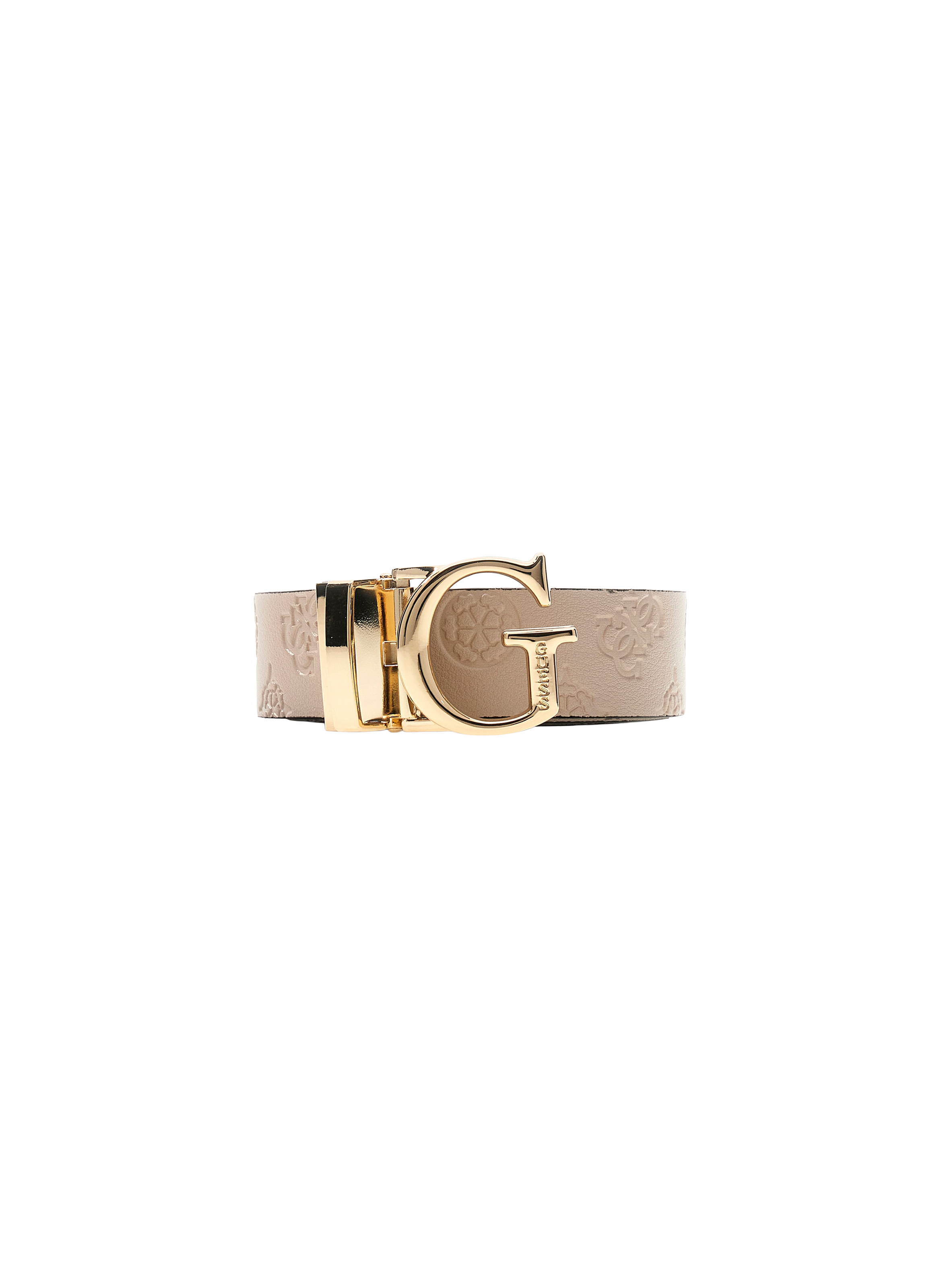 Ceinture effet cuir avec boucle logo GUESS Noir