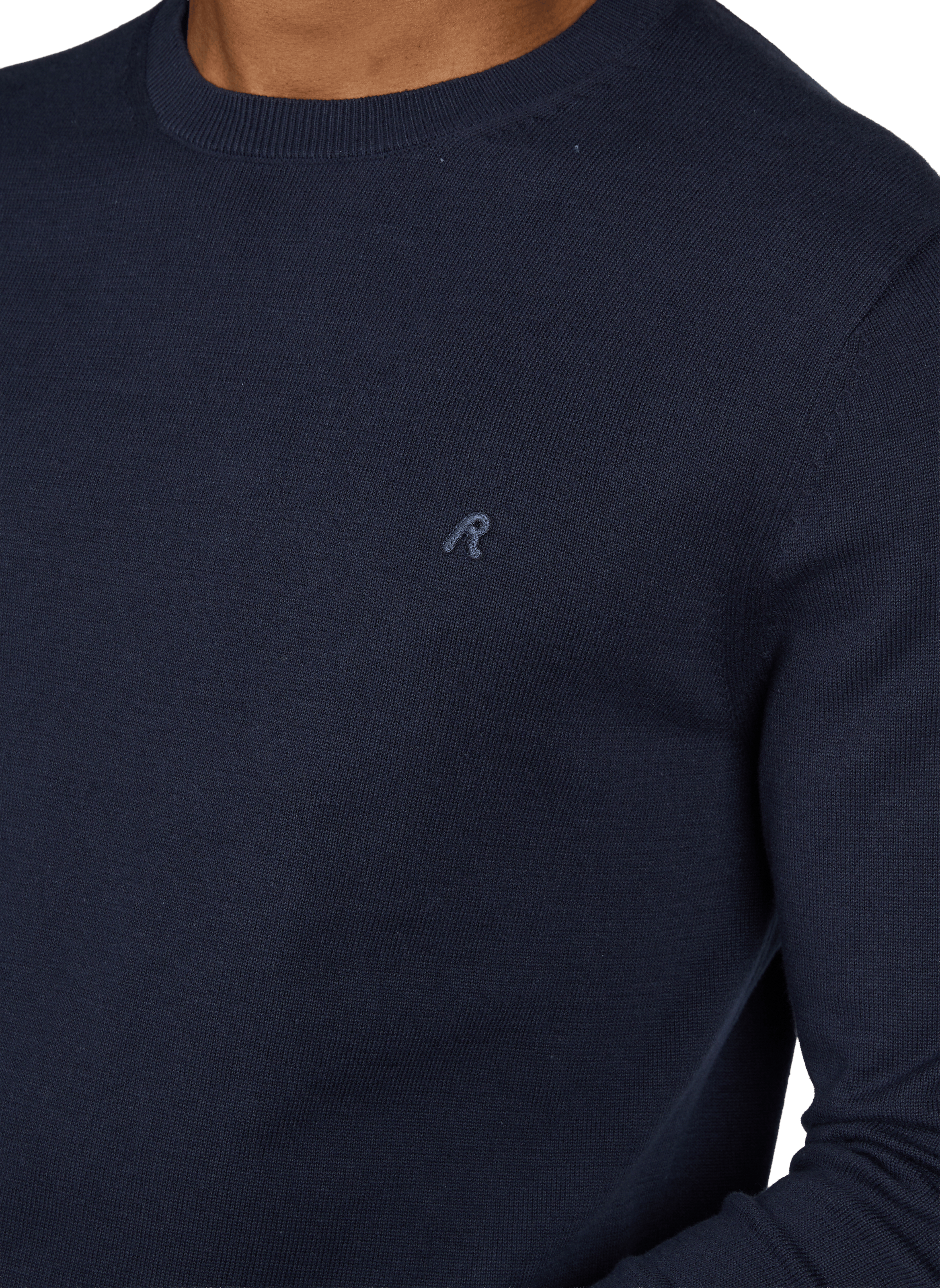 Pull à logo en coton REPLAY Bleu