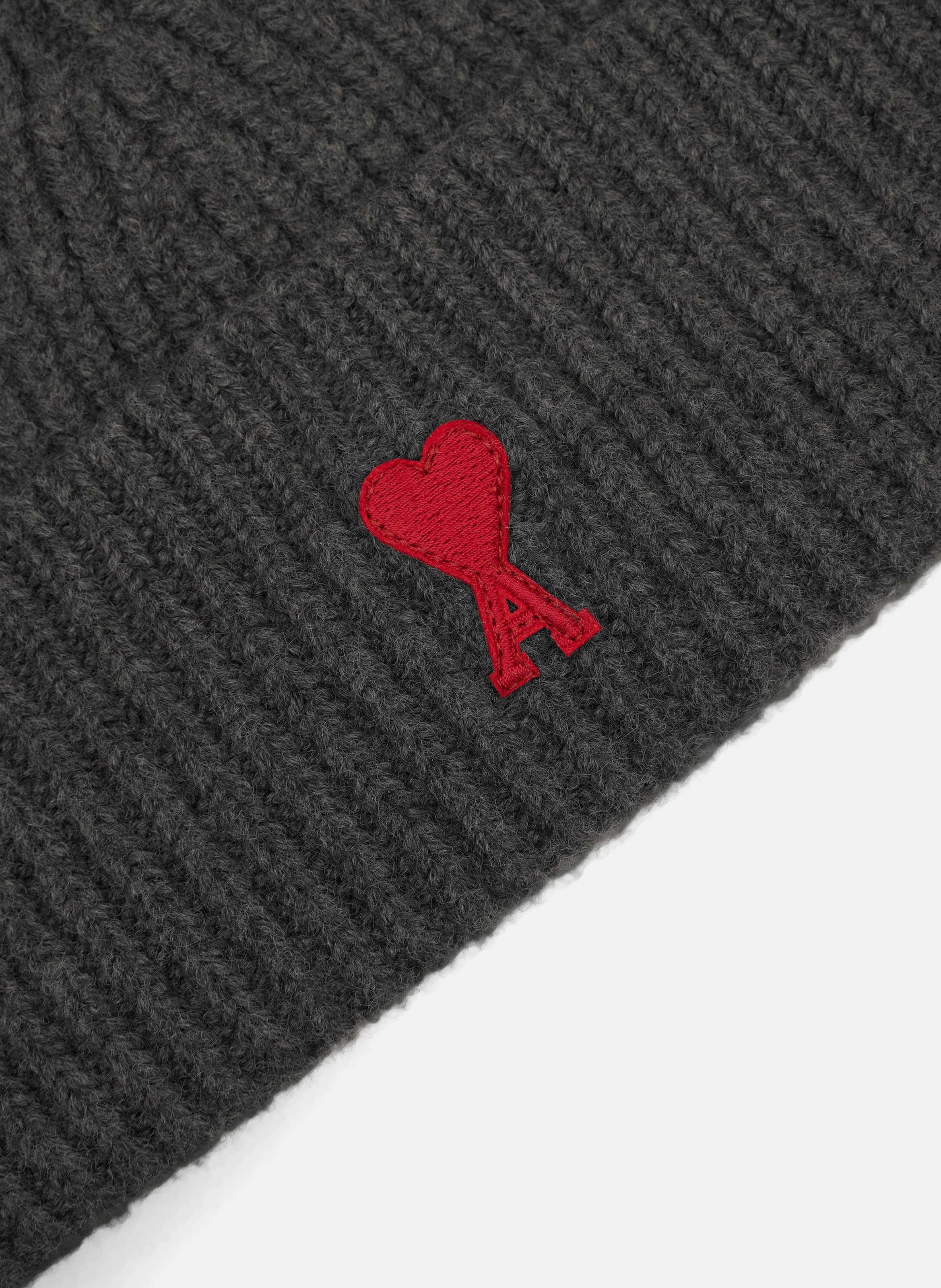Bonnet Ami de Coeur Rouge unisexe AMI PARIS Gris