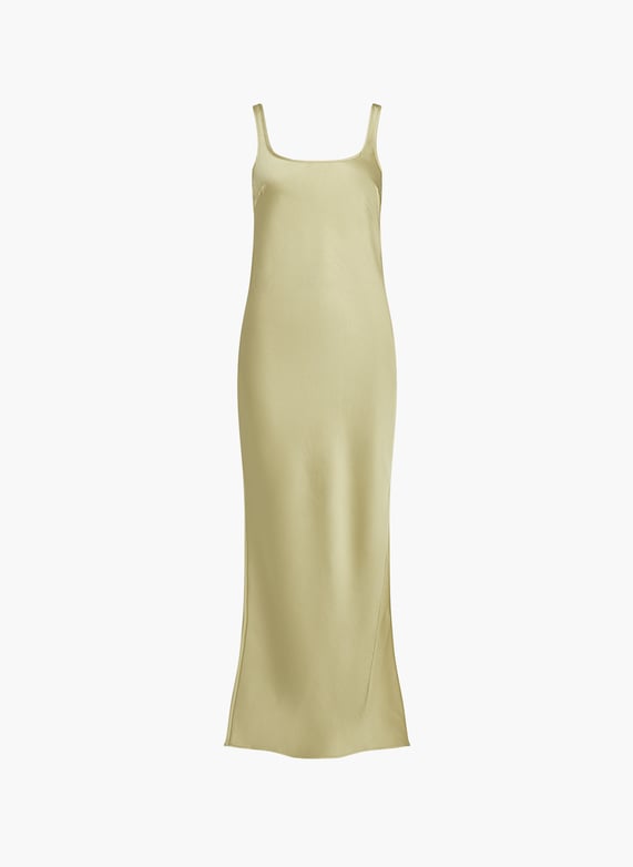 Satin maxi dress Green Samsoe samsoe - Women | Printemps.com Satin maxi dress Green Samsoe samsoe - Women | Printemps.com