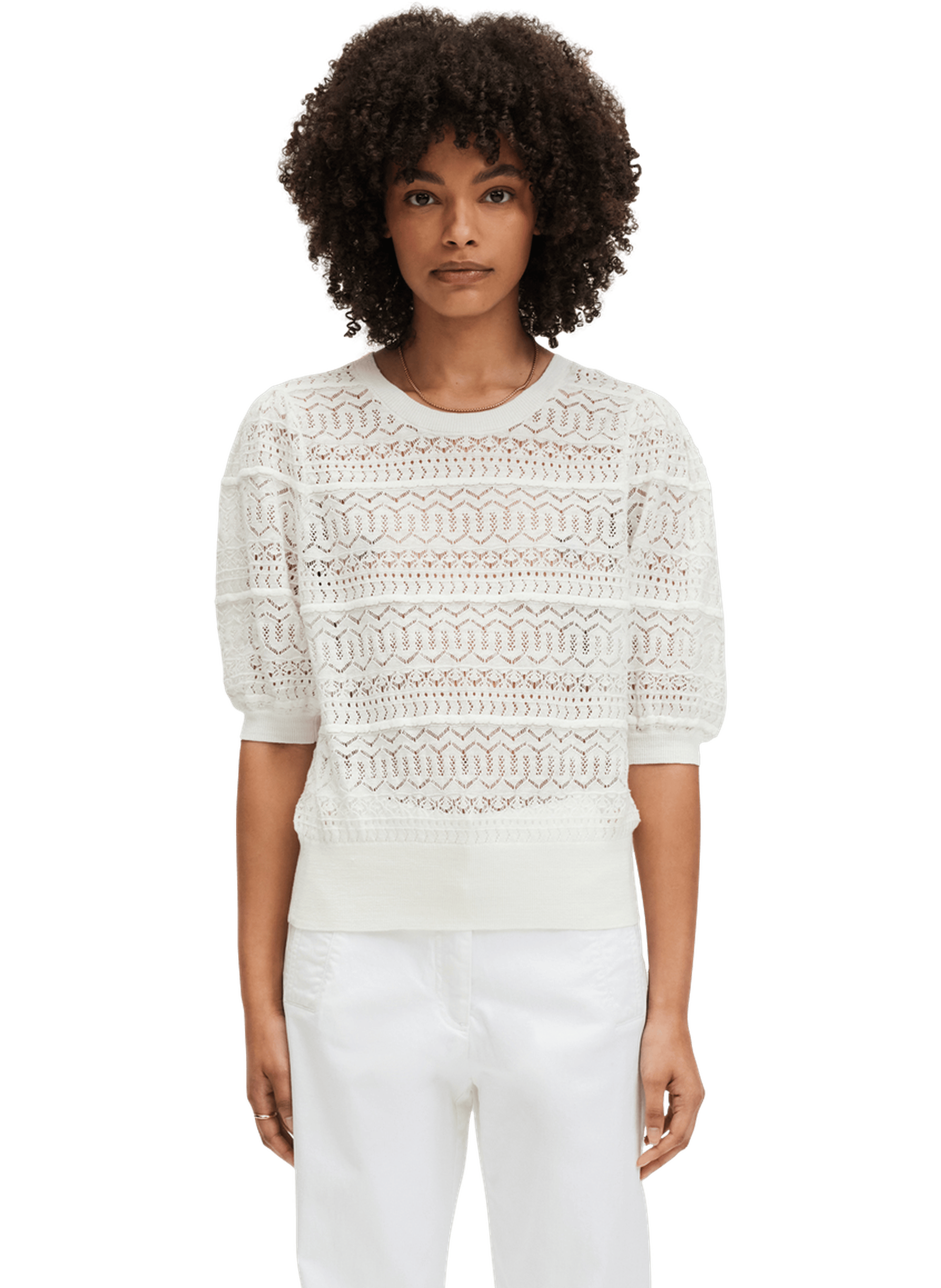 Pull ajouré en lin et coton - josslyn PABLO Beige