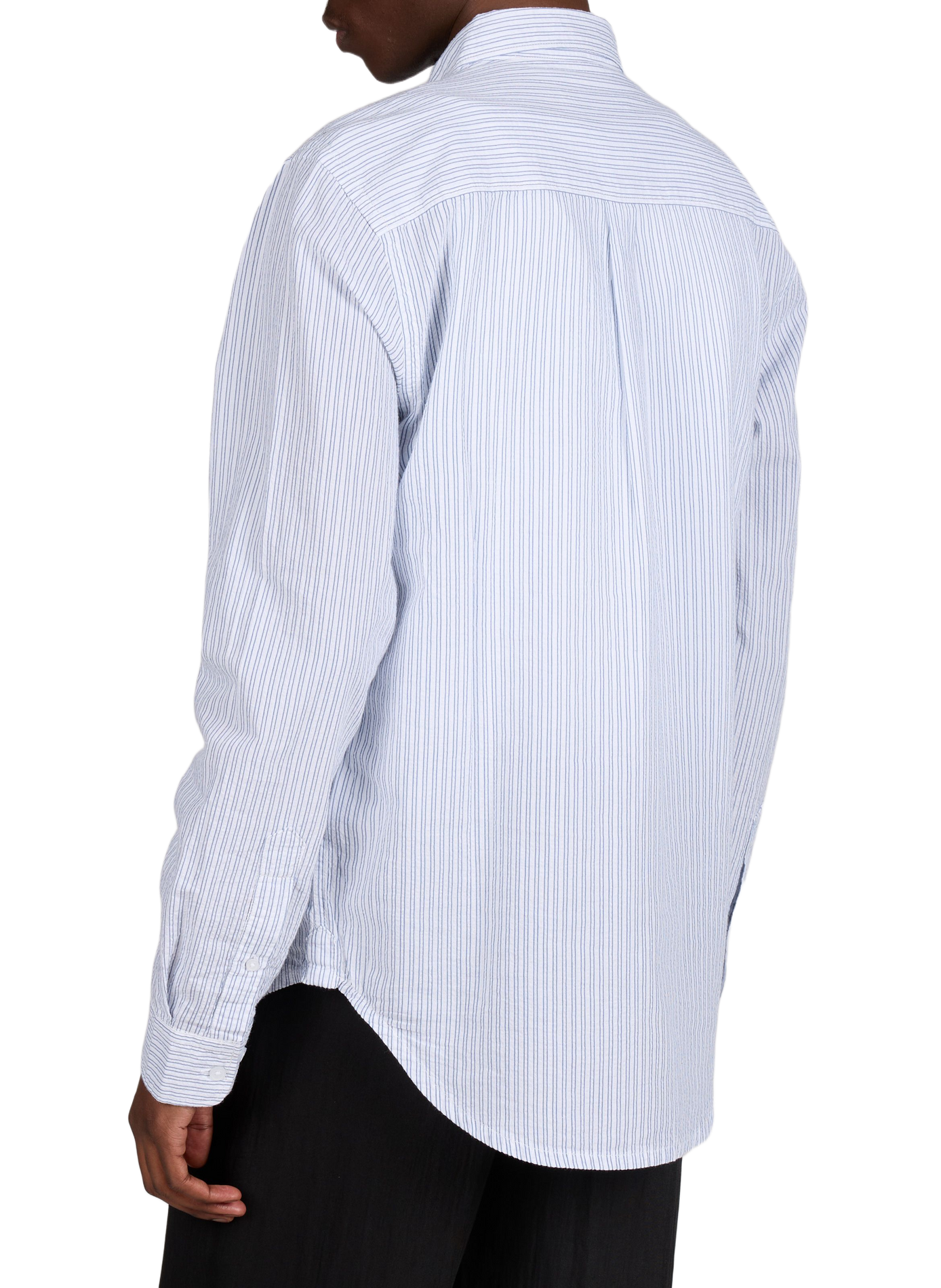 Chemise droite rayée en coton MINIMUM Blanc