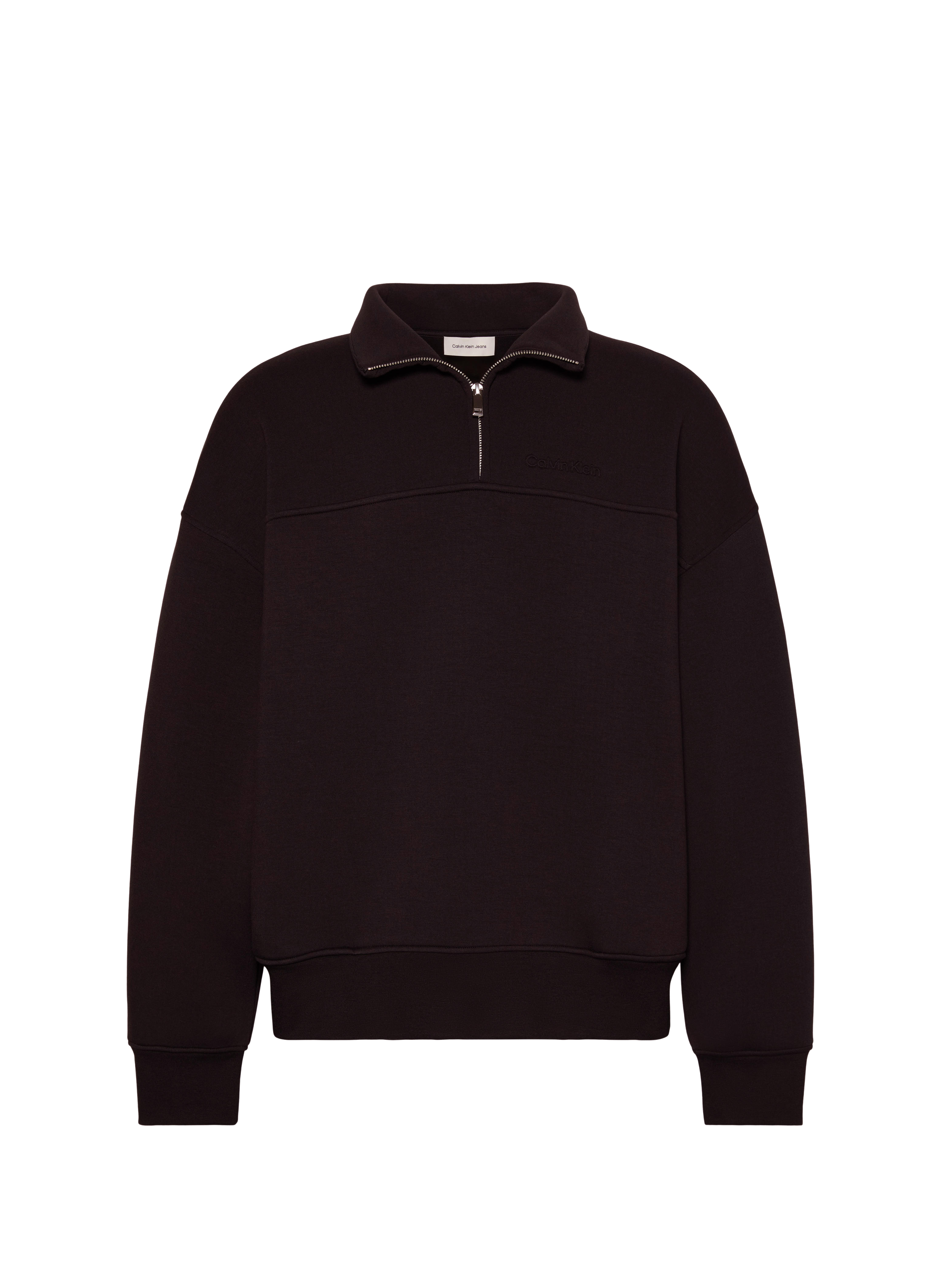Sweatshirt à col montant zippé CALVIN KLEIN Noir