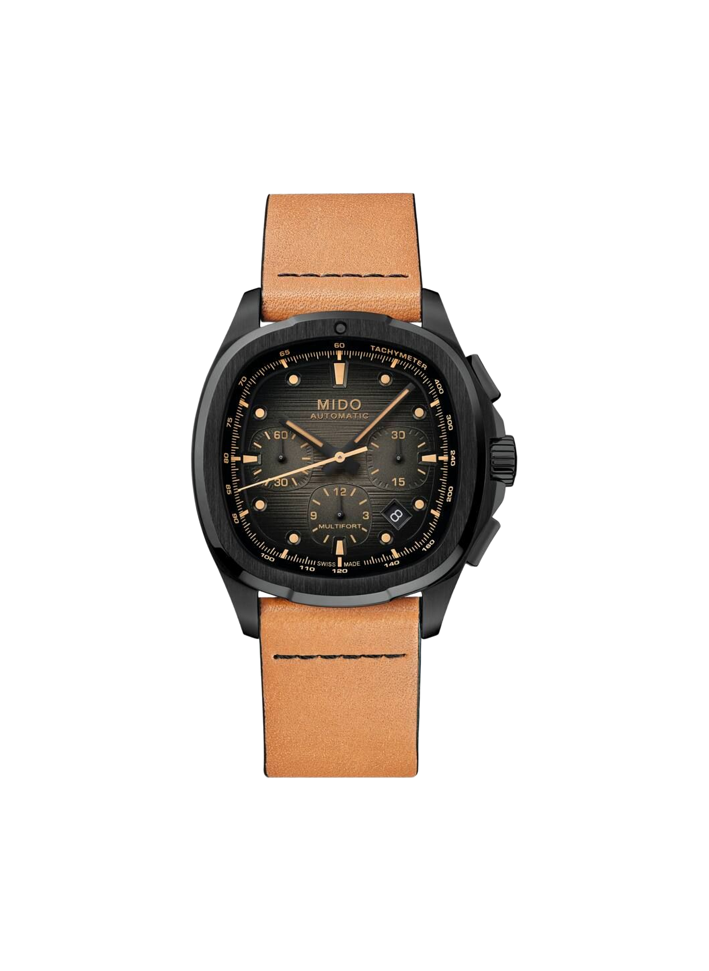 Montre Multifort TV Chronographe en acier inoxydable MIDO Gris