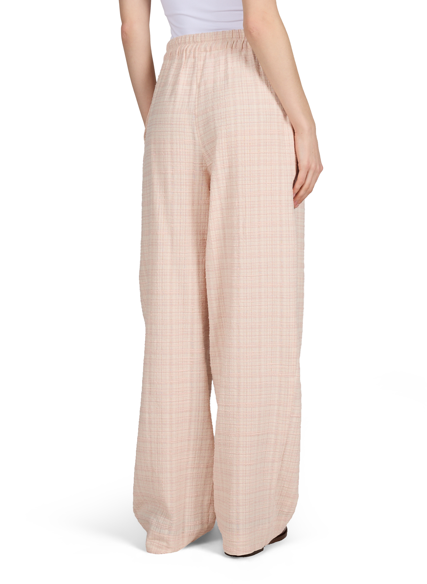 Pantalón Wilma a cuadros en mezcla de algodón OFFICINE GENERALE Rosa