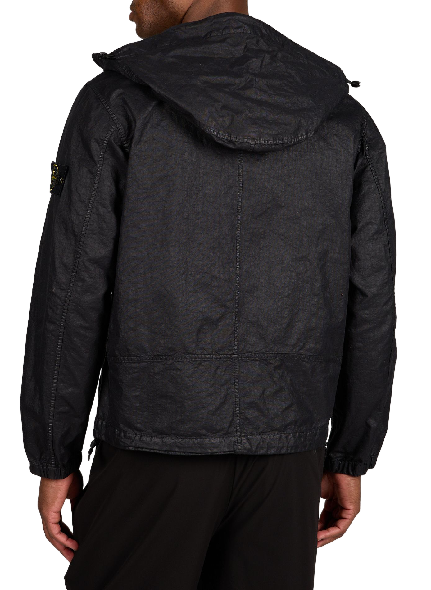 Veste oversize col montant à capuche STONE ISLAND Noir