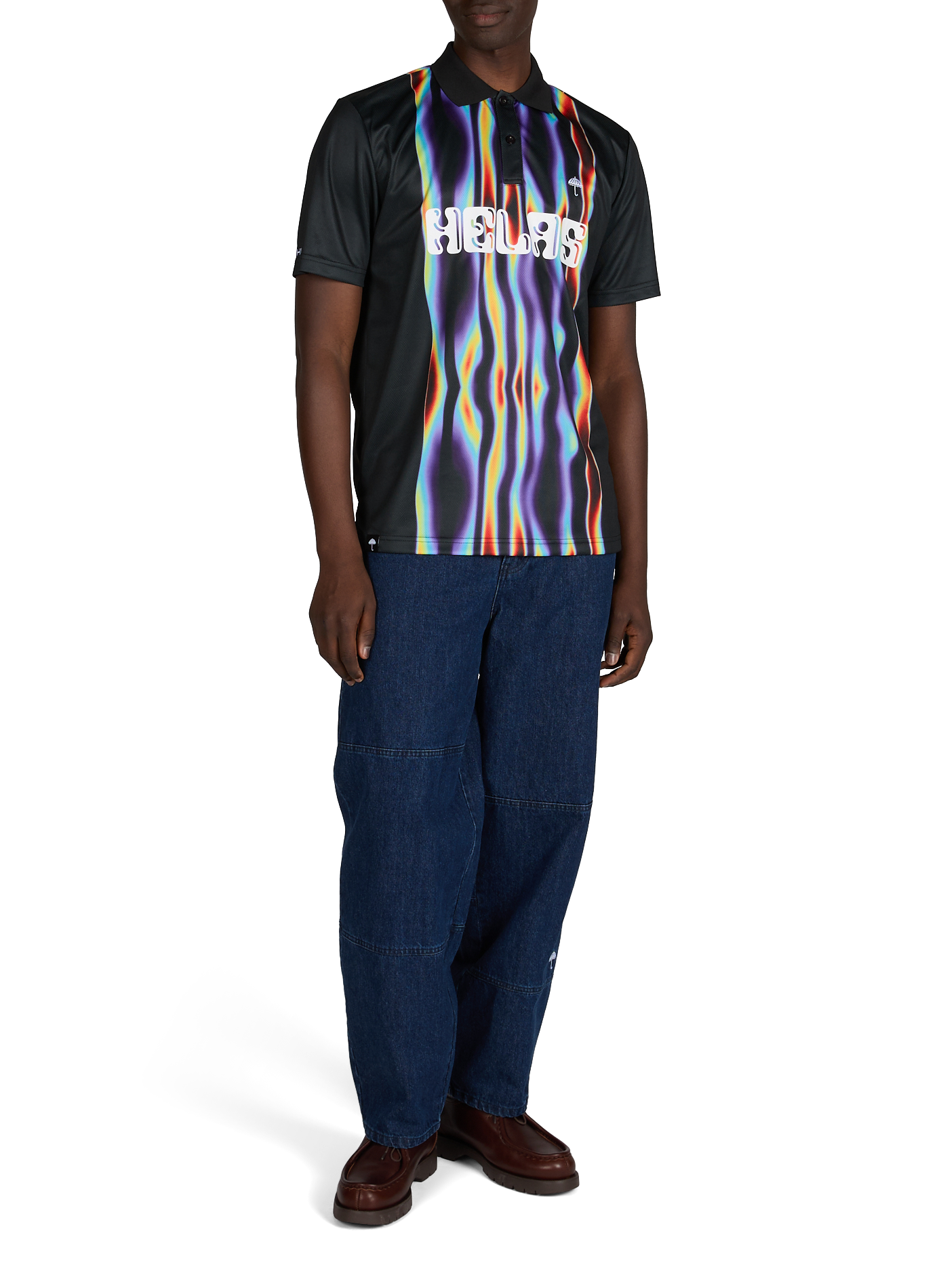 Wide cotton jeans HELAS CAPS Blue