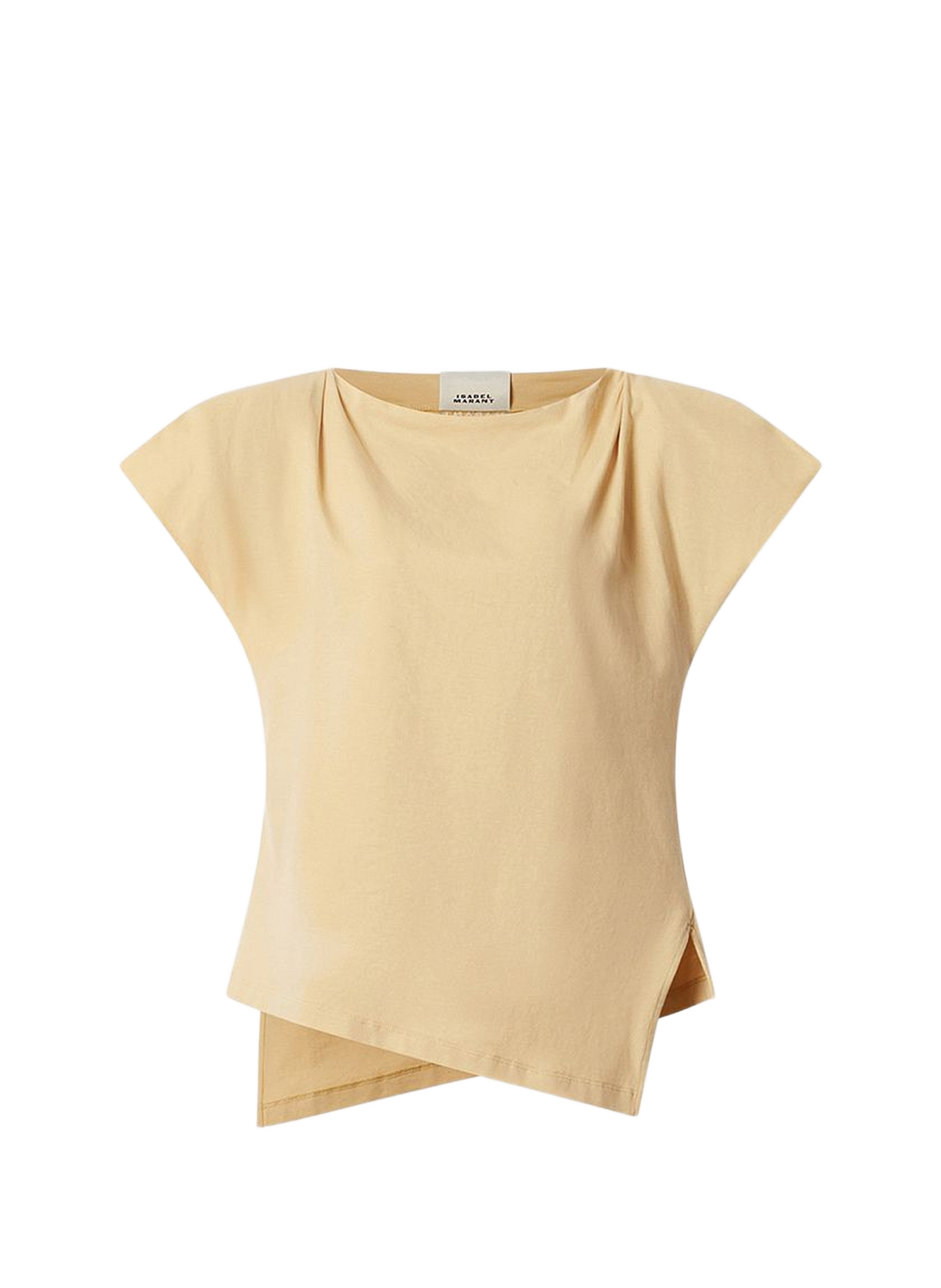 Asymmetric organic cotton Sebani T-shirt SEBANI Jaune pâle