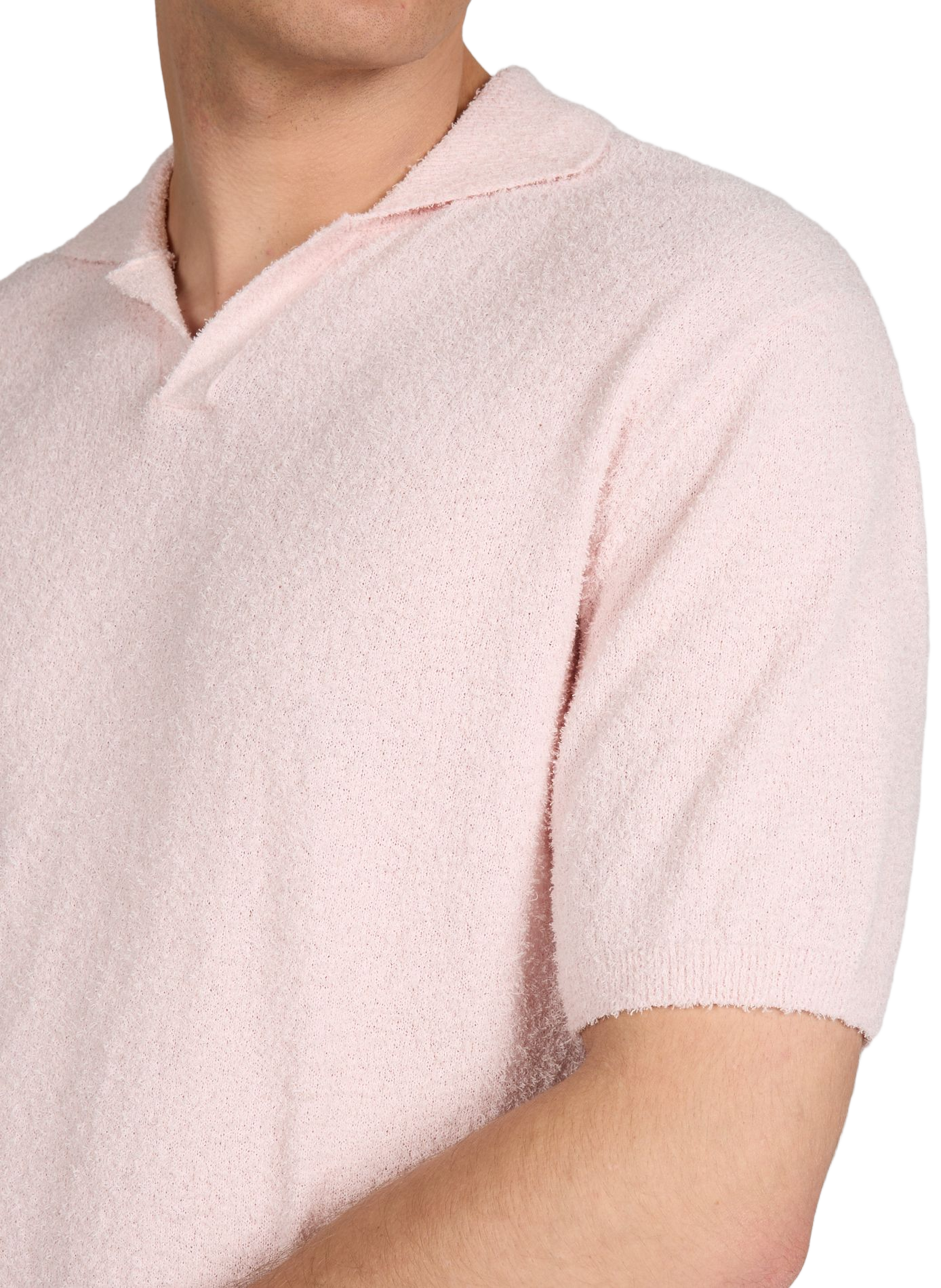 Polo à manches courtes en maille de coton mélangé CLOSED Rose