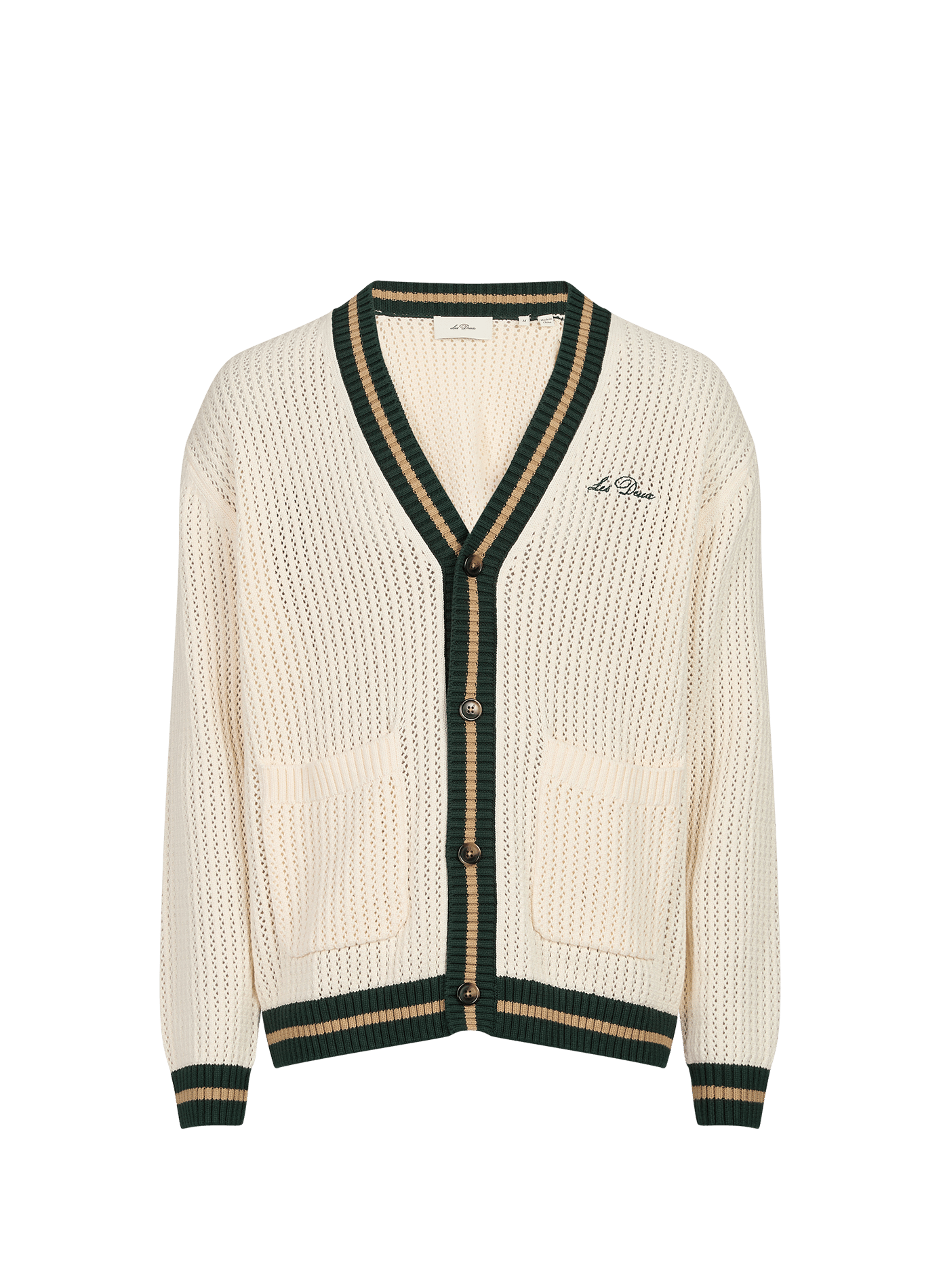 Cotton knit cardigan LES DEUX White