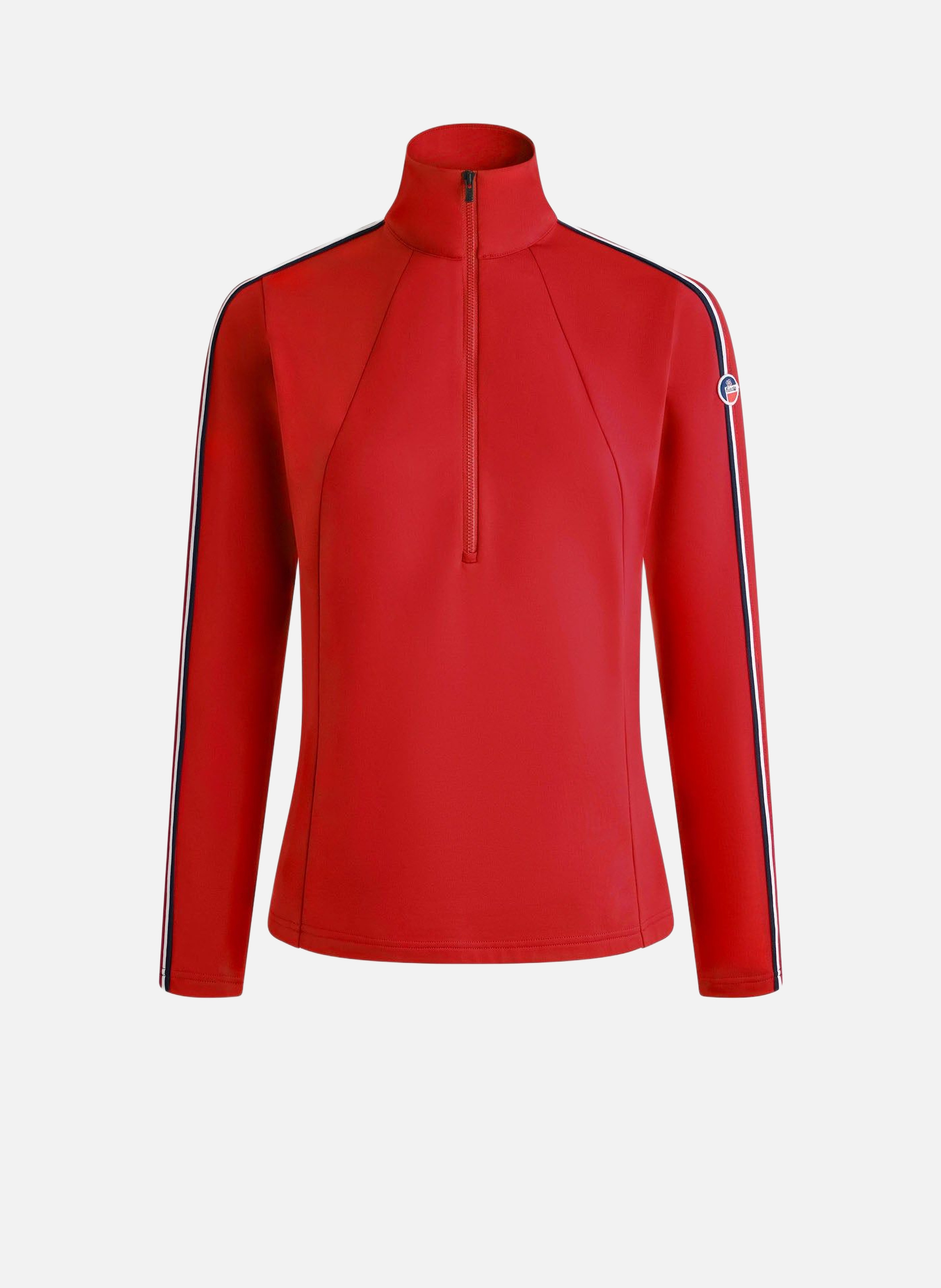 Stellia high-neck fitted sweater. FUSALP Red